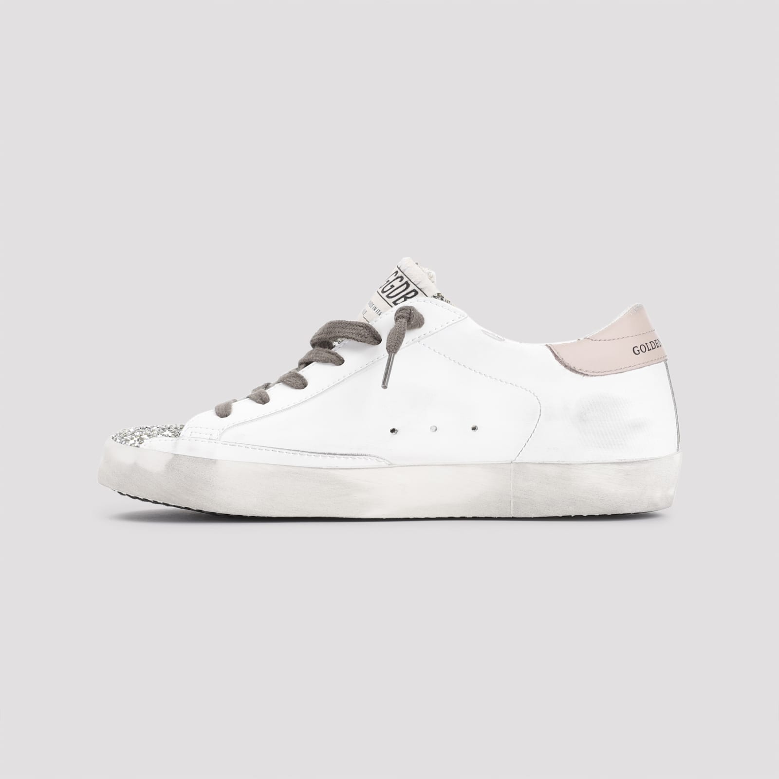 Shop Golden Goose Superstar Sneakers In White Platinum Yellow Pink