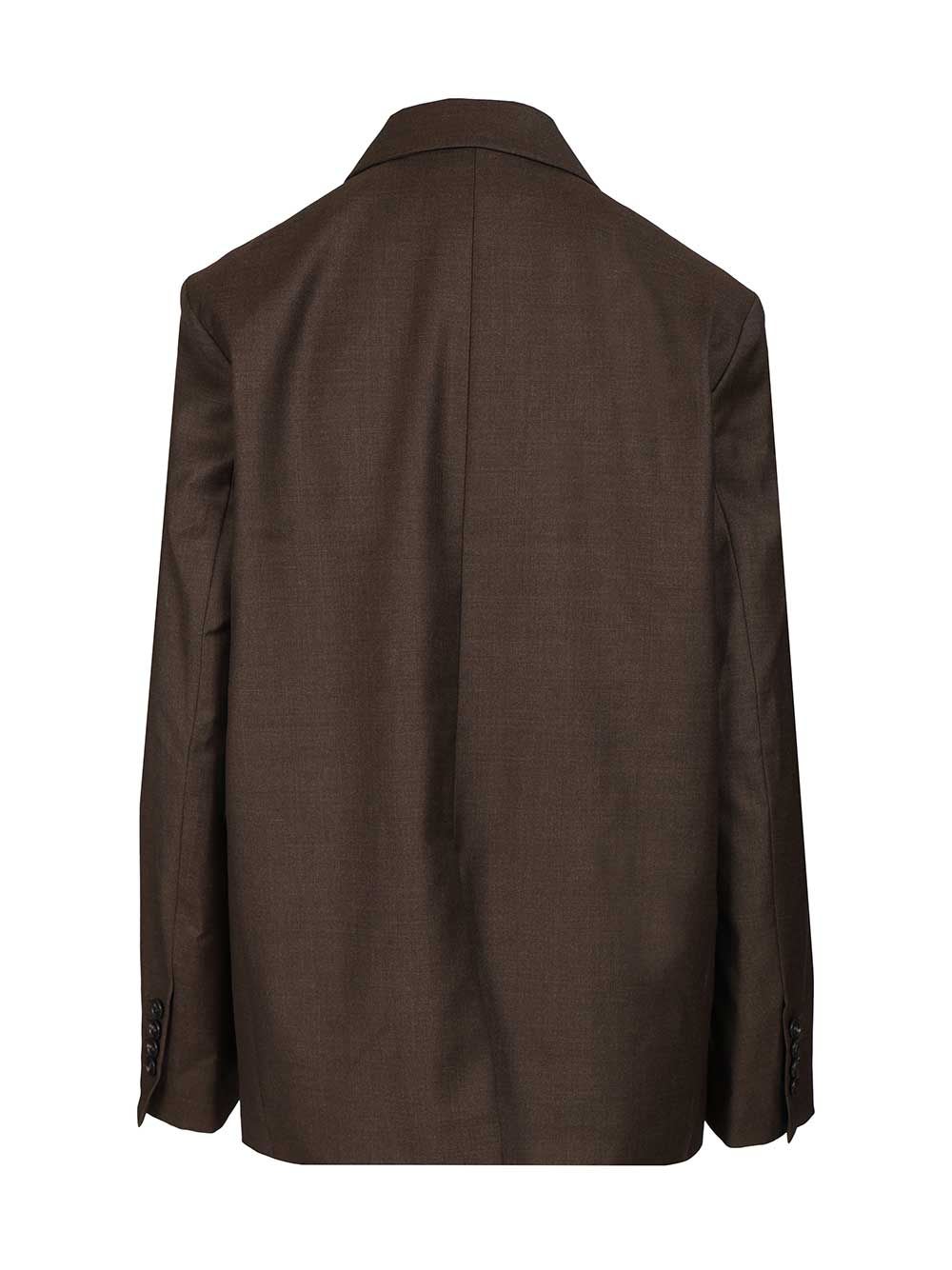 Loulou Studio Donau Double-breasted Blazer In Brown
