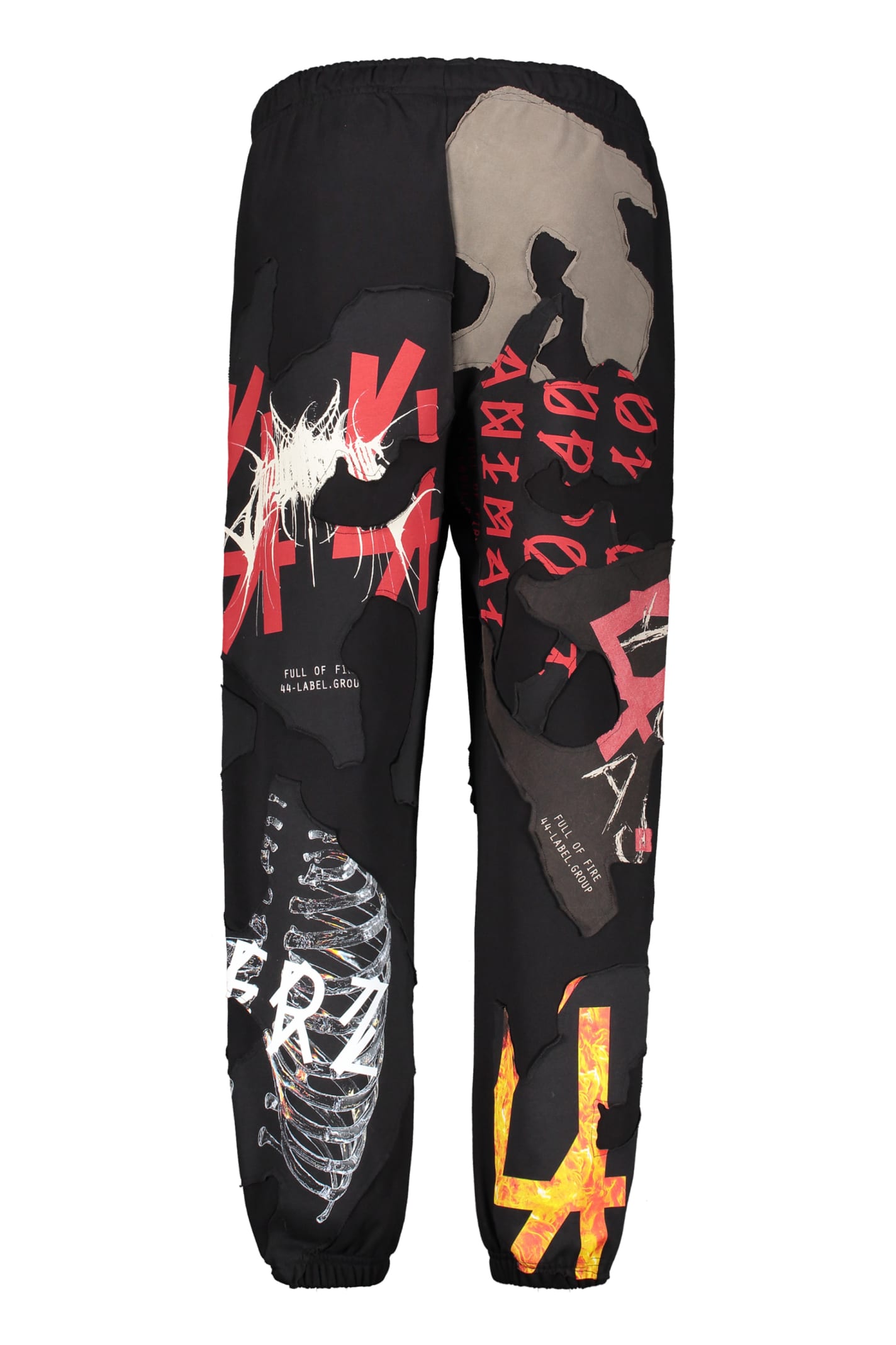 44 Label Group Graphic-print Track Pants In Black