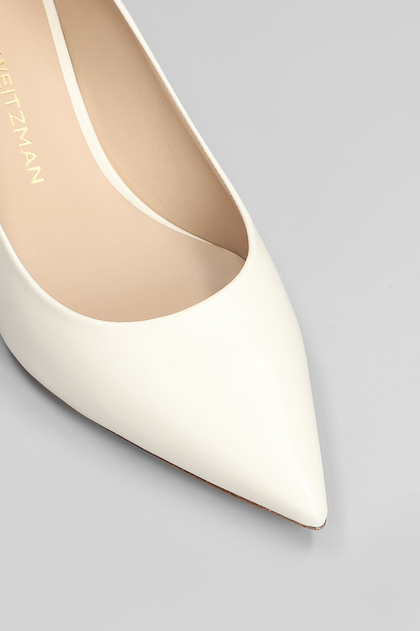 Stuart Weitzman Stuart Power 50 Pumps In White Leather In White