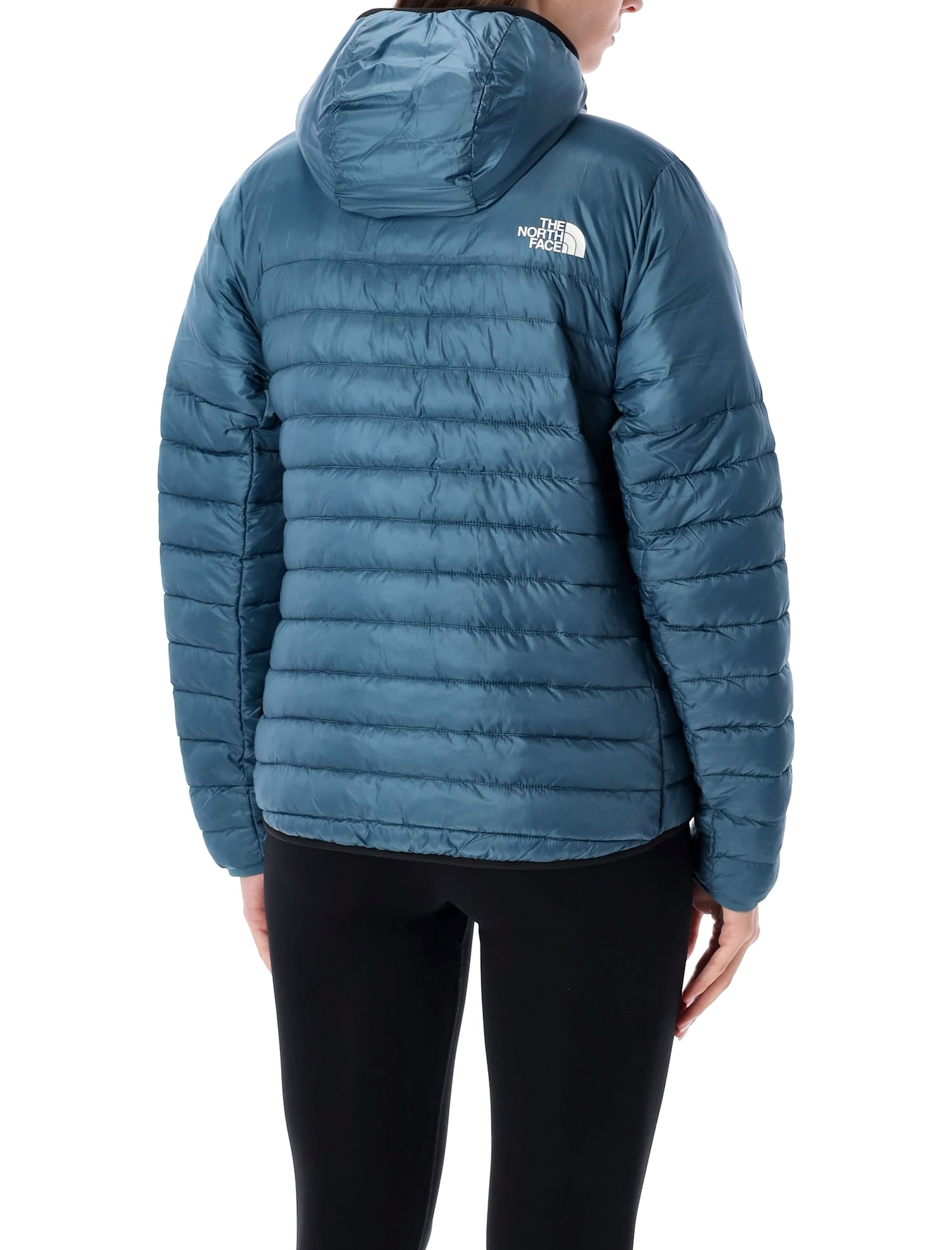 The North Face Thermoball Padded Hooded Jacket In Blue
