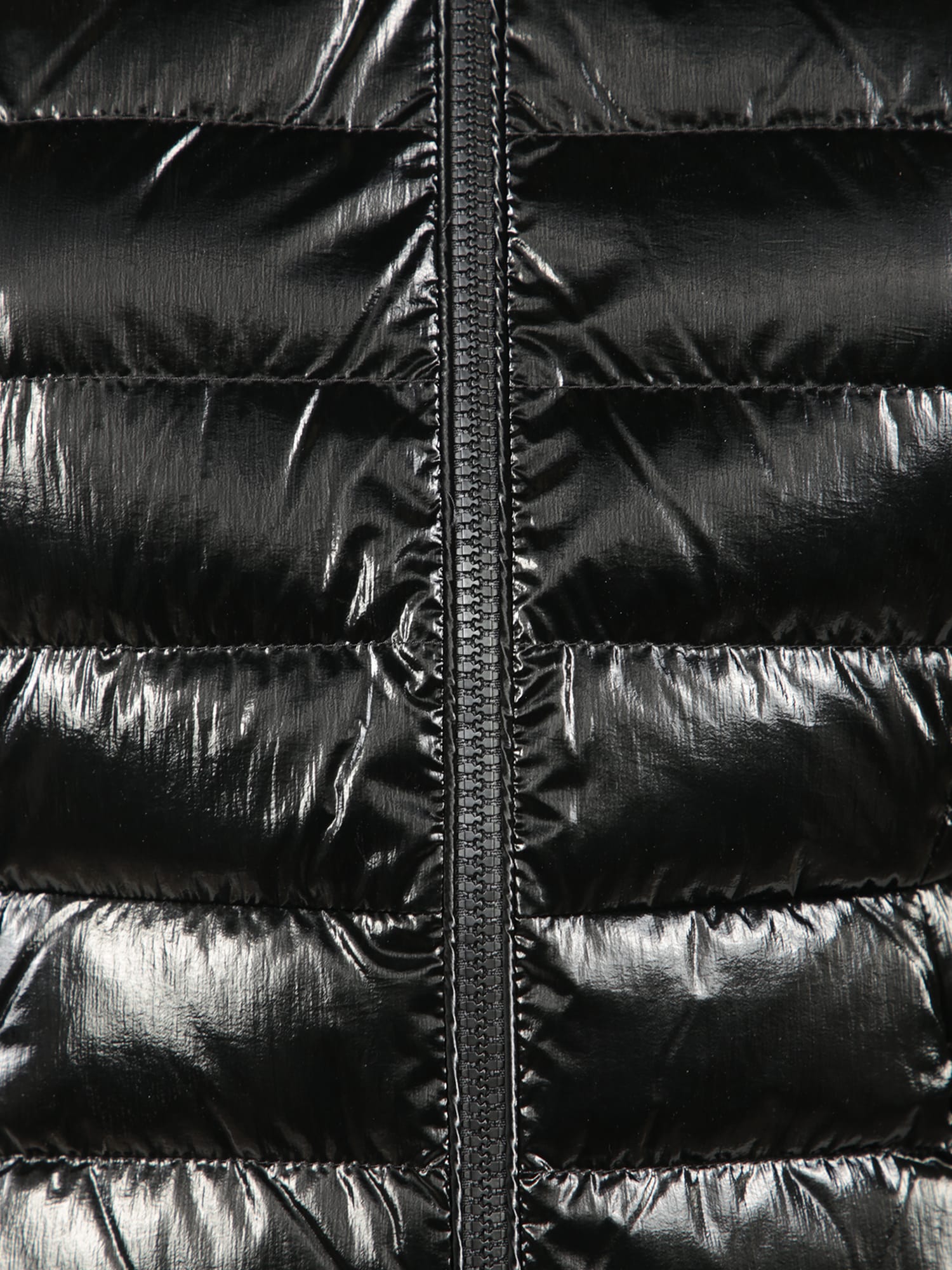 Shop Moncler Black Down Cardigan