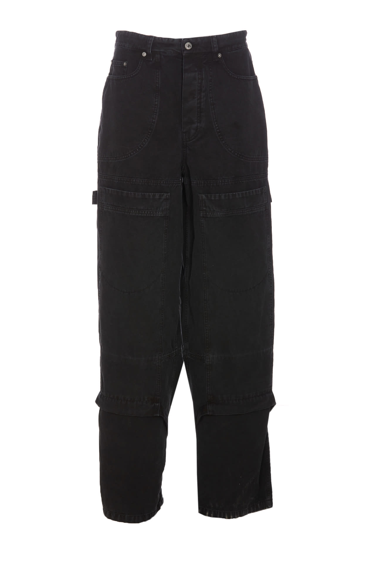 Shop Off-white Garmdyed Carpenter Jeans In Black