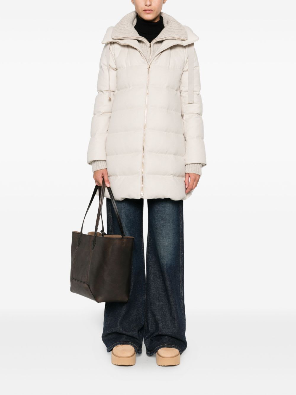 Herno Women Midi Down Jacket In White