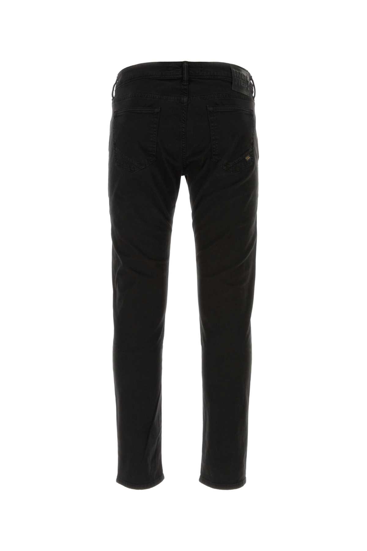 Incotex Cotton Straight-leg Trousers In Black