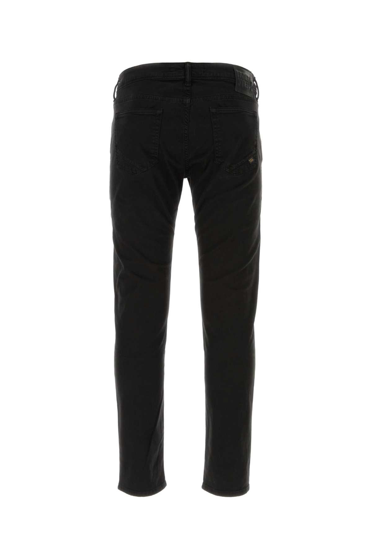 Incotex Black Stretch Cotton Pant In Nero