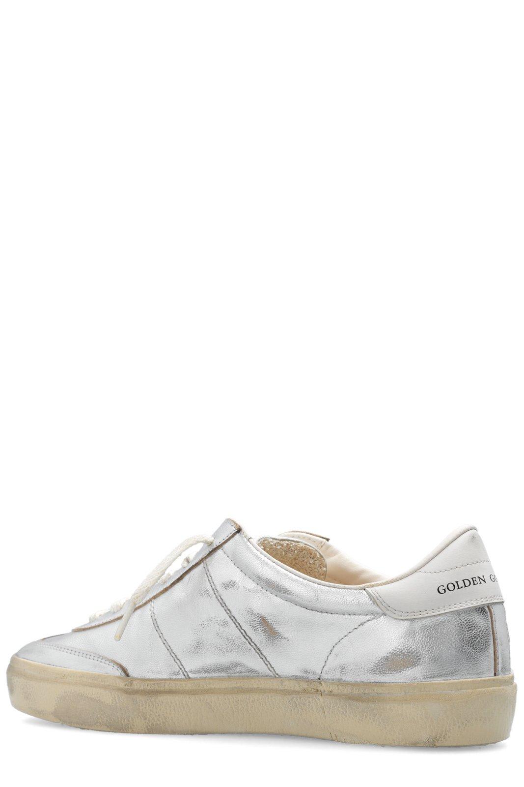 Shop Golden Goose Soul-star Metallic Low-top Sneakers In Silver