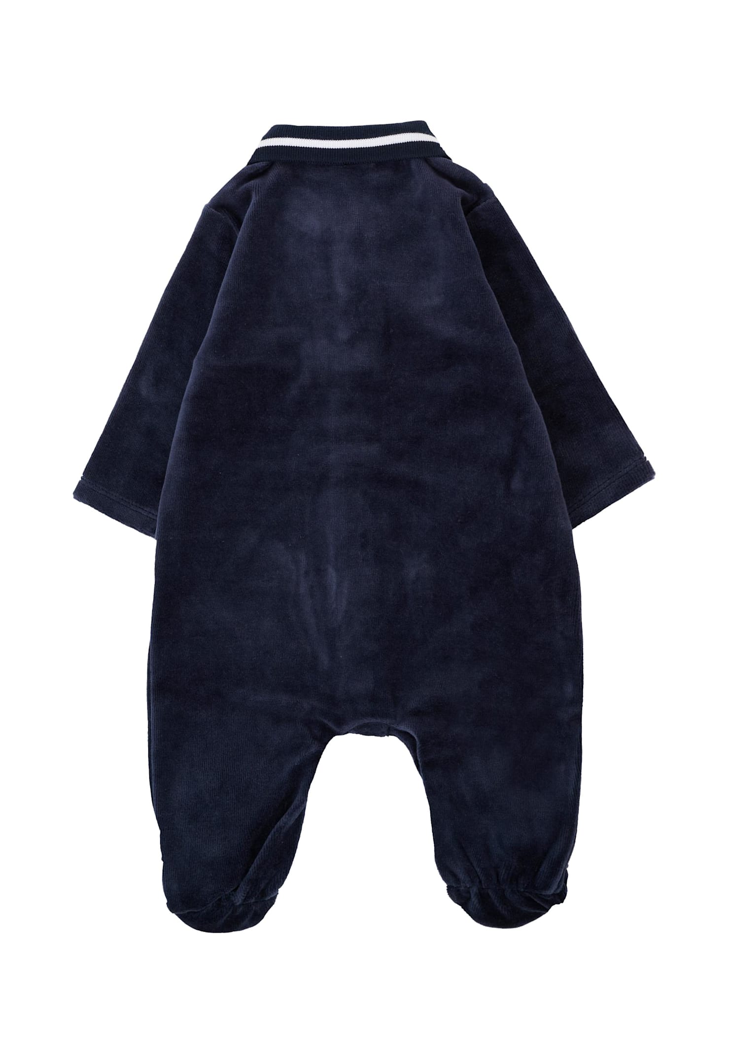 Hugo Boss Blue Babygrow For Baby Boy With Logo In Blue