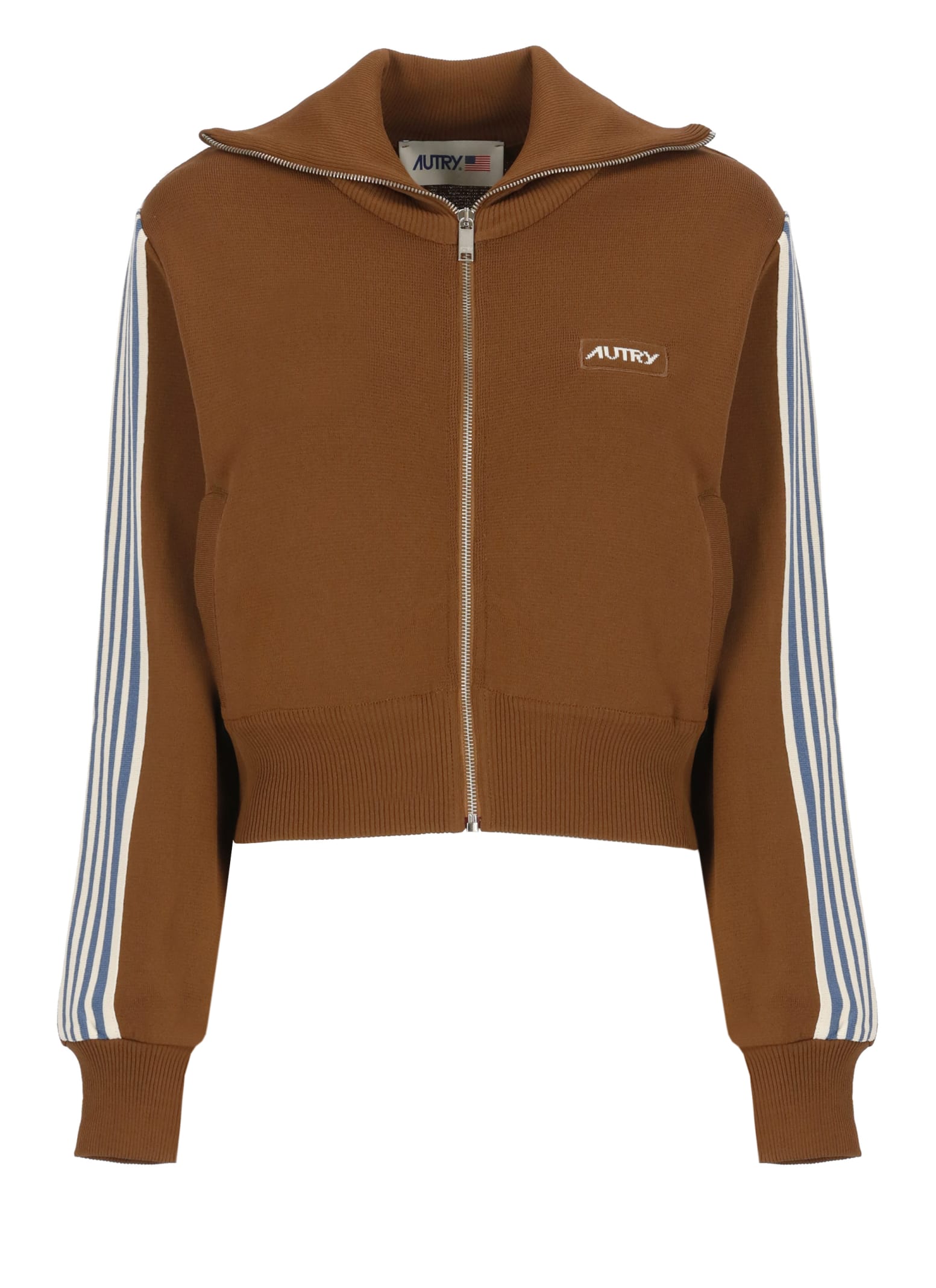 Shop Autry Viscose Sweatshirt With Logo In Brown