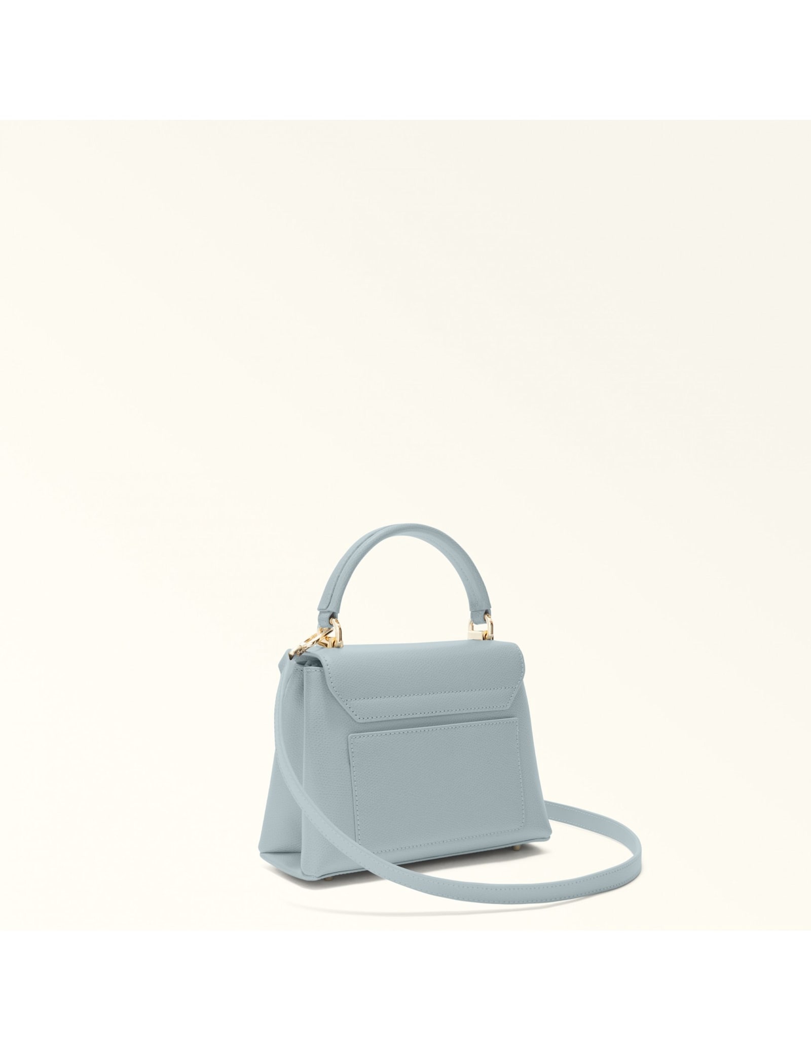Furla 1927 Mini Top Handle In Leather Color Cloud In Nuvola