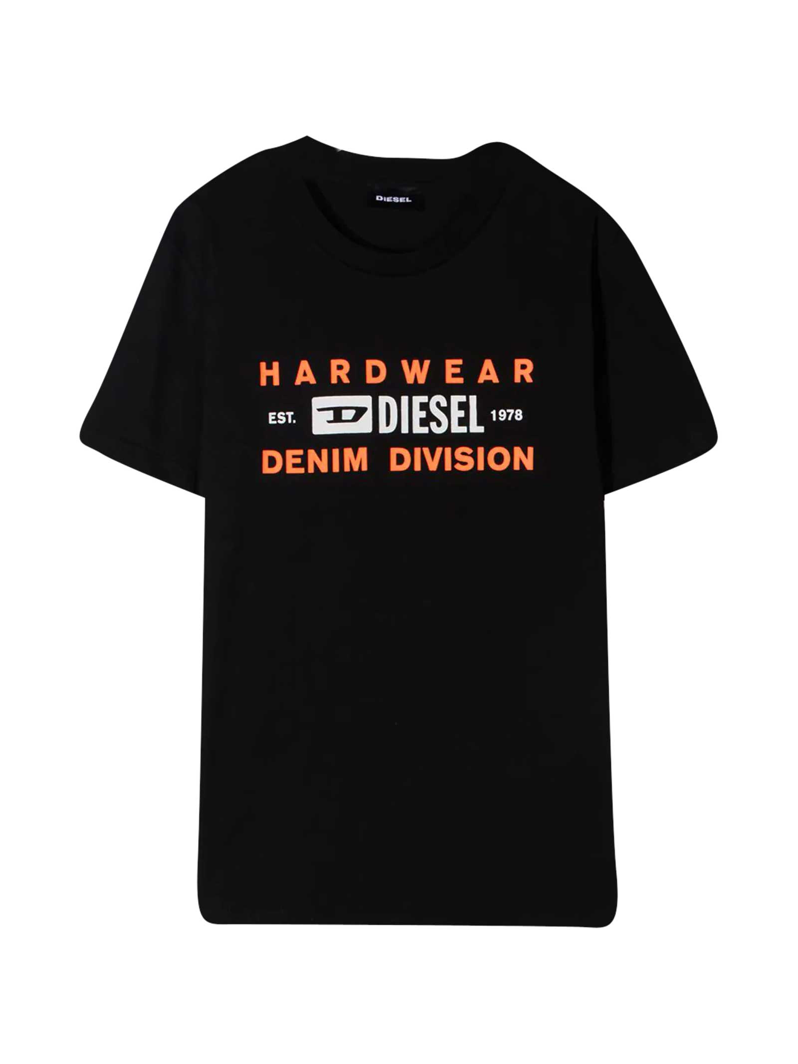Diesel Black T-shirt With Frontal Print