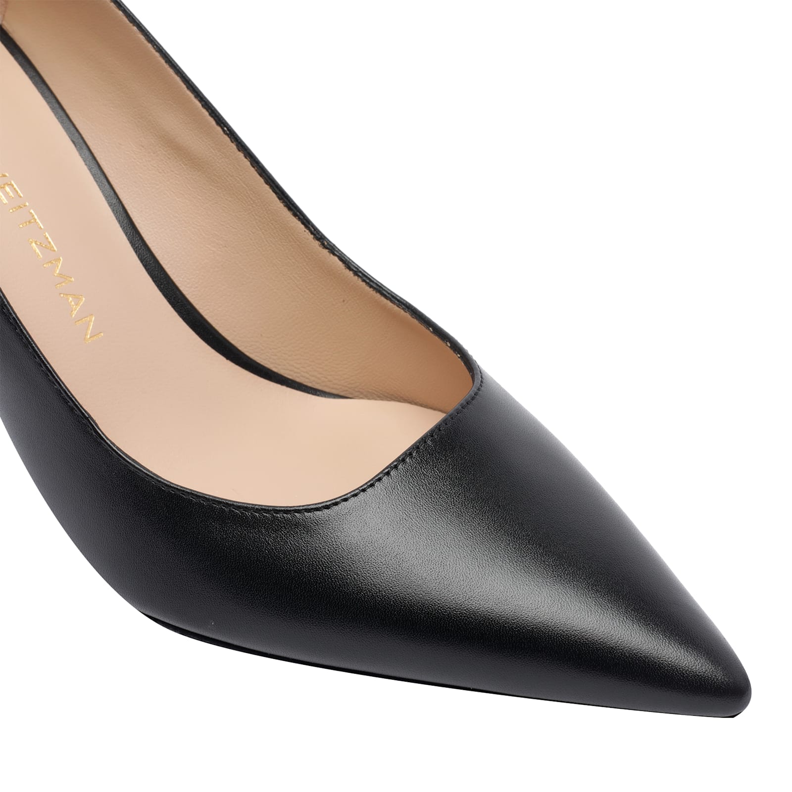 Stuart Weitzman Stuart Leather Stiletto Pumps In Black