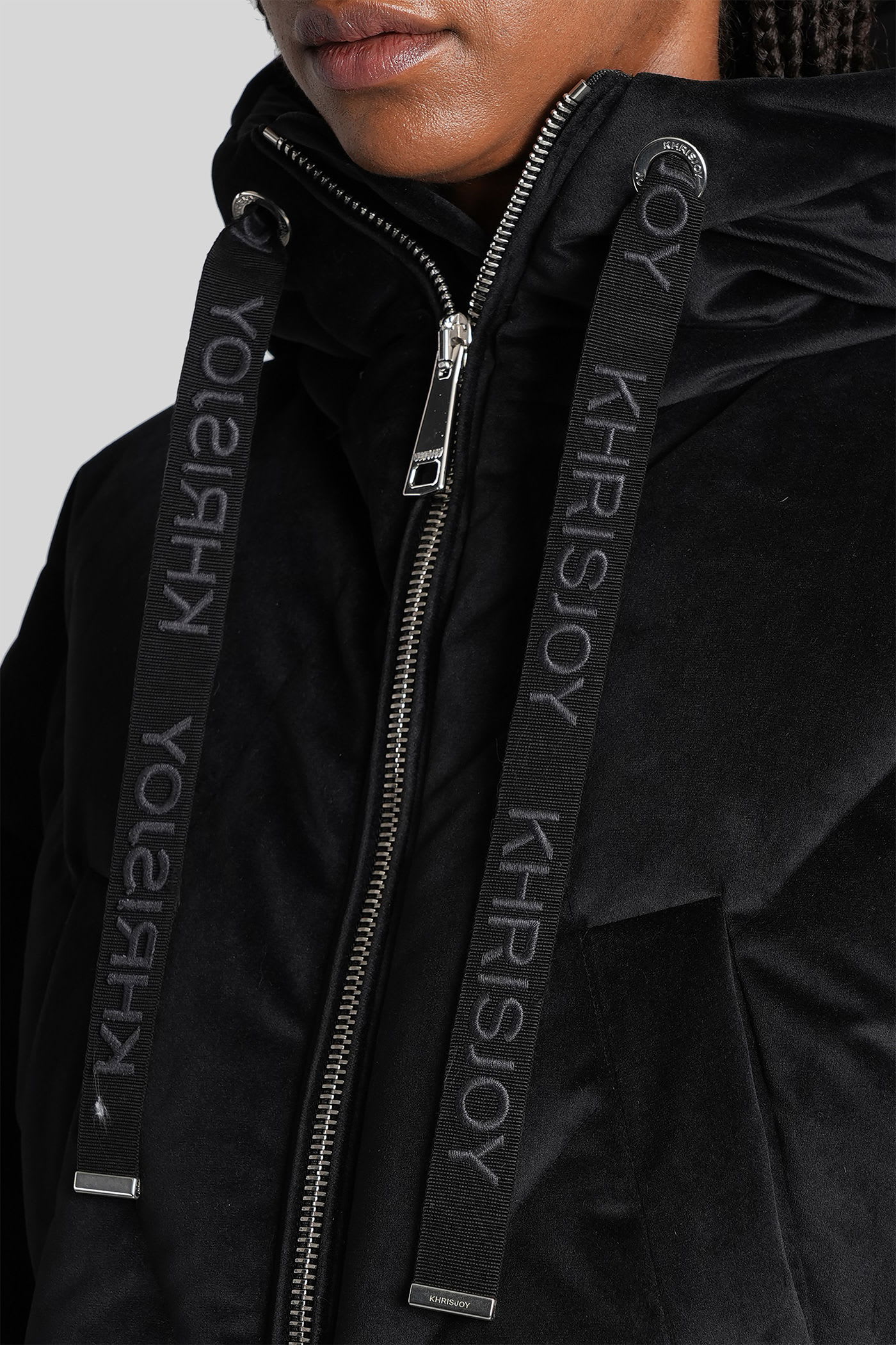 Khrisjoy Quilted Cropped Puffer Jacket In Black