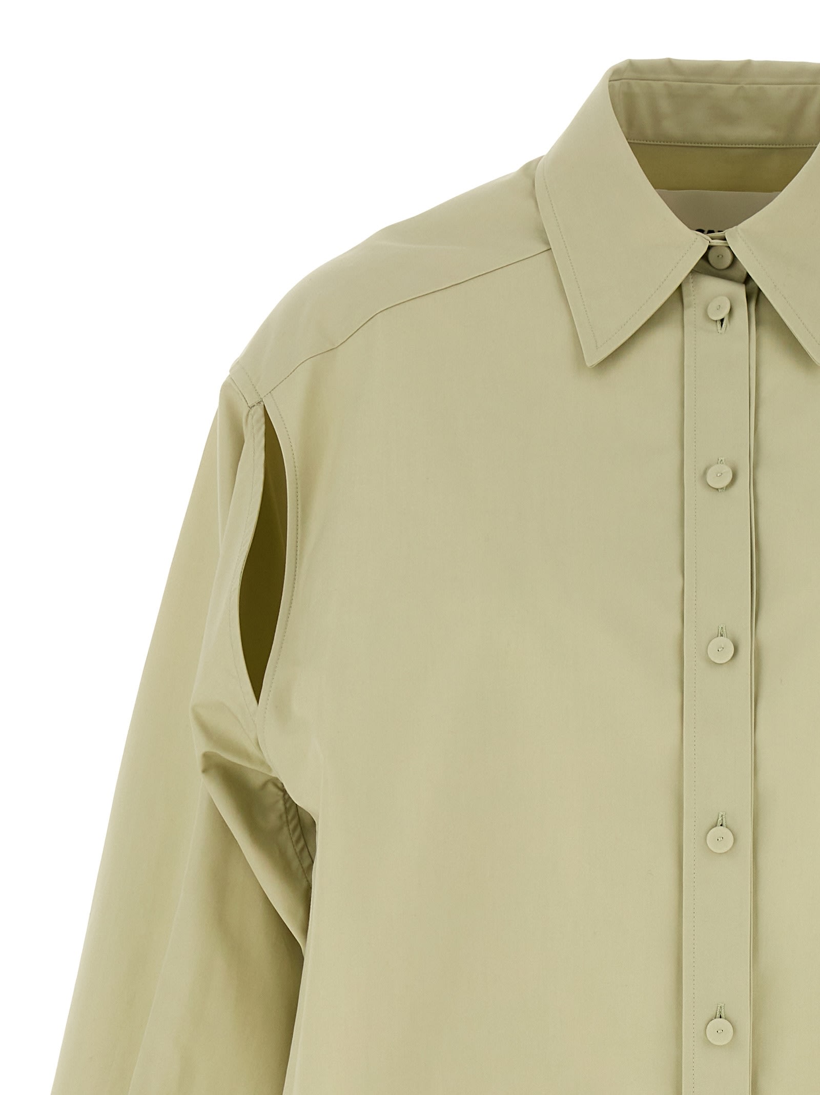 Shop Jil Sander Cut-out Armholesque Shirt In White