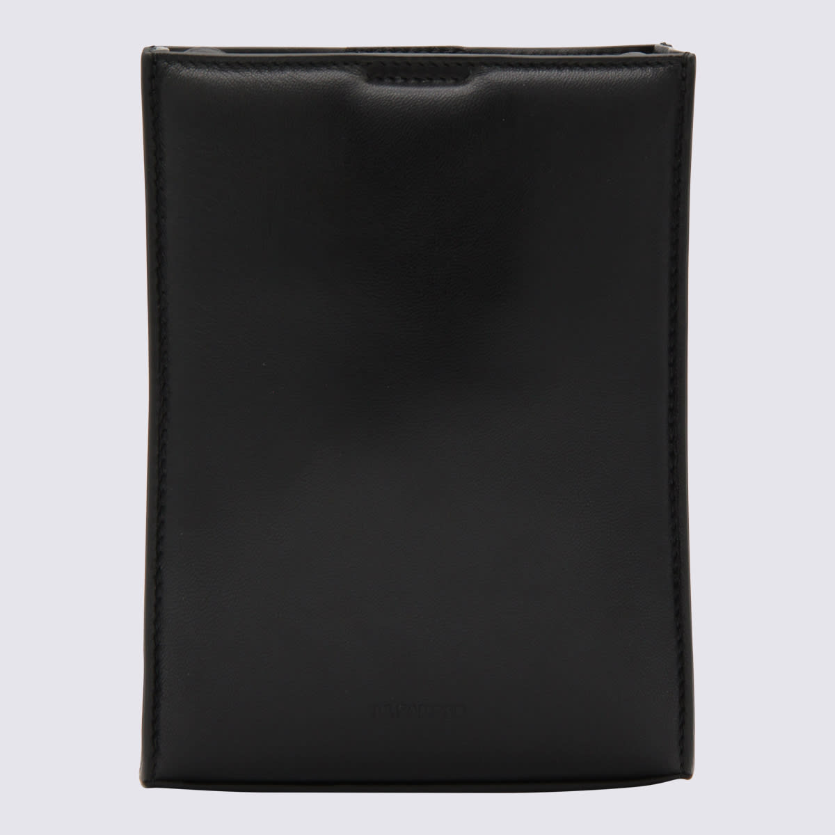 Black Leather Tangle Crossbody Bag
