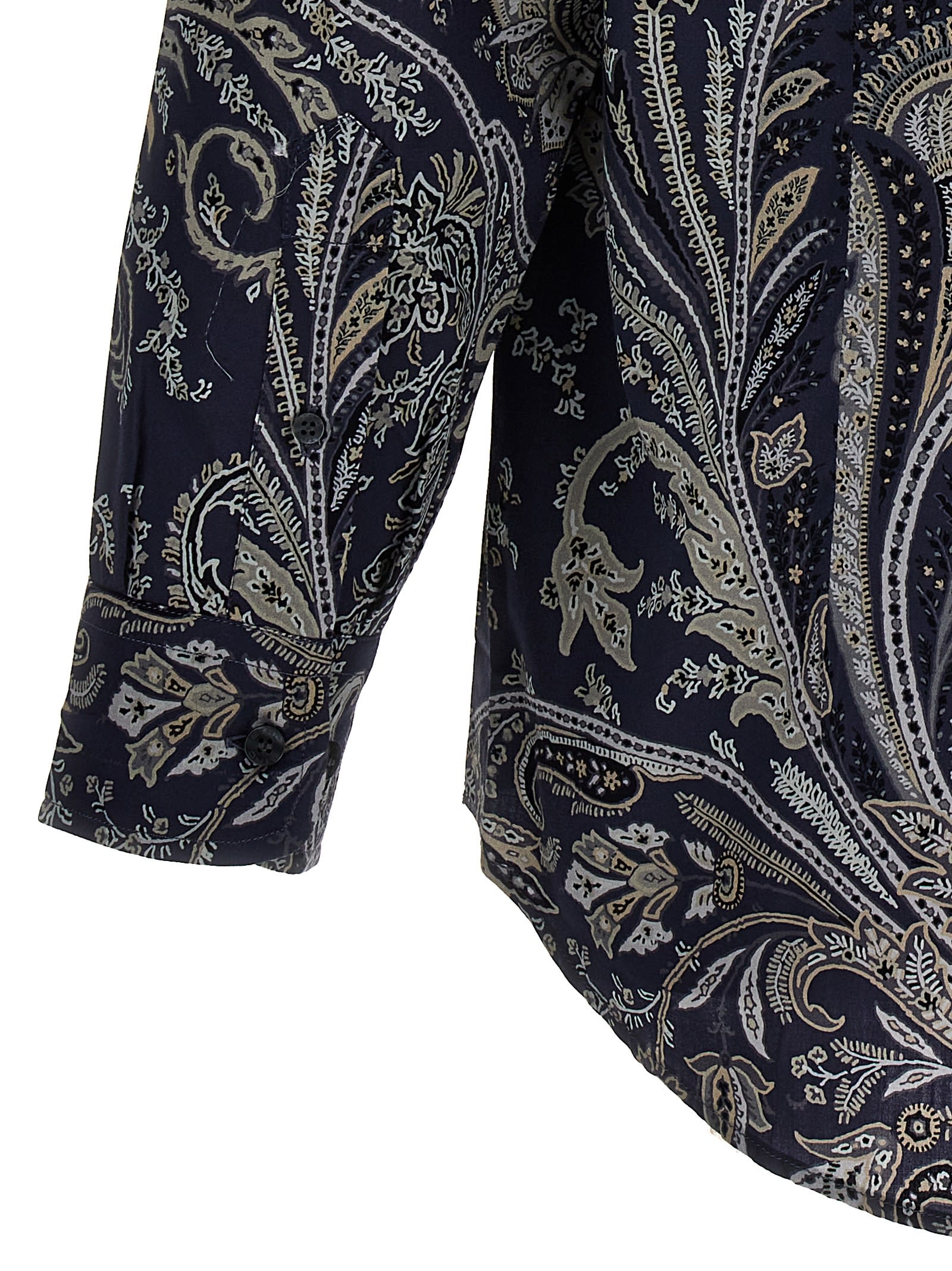 Shop Etro Paisley Shirt In Blue