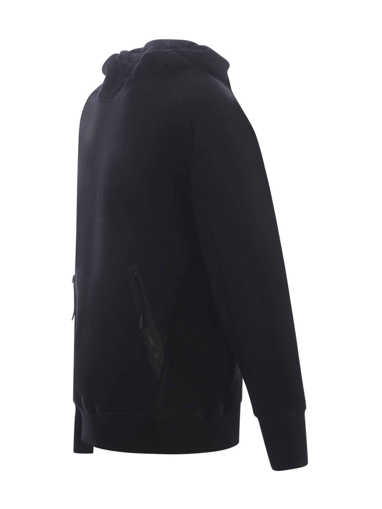 Shop C.p. Company Hoodie  In Cotton In Black