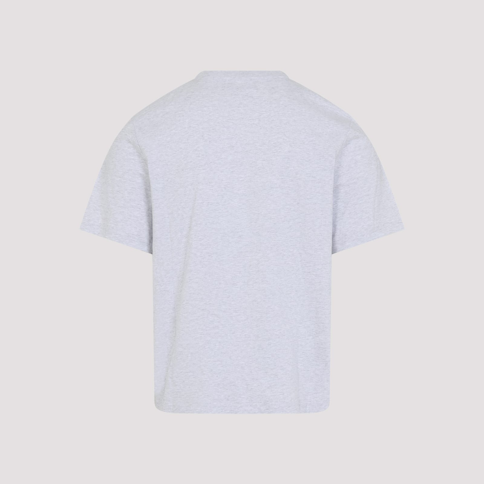 Jacquemus Grey Cotton T-shirt With Embroidered Logo In White