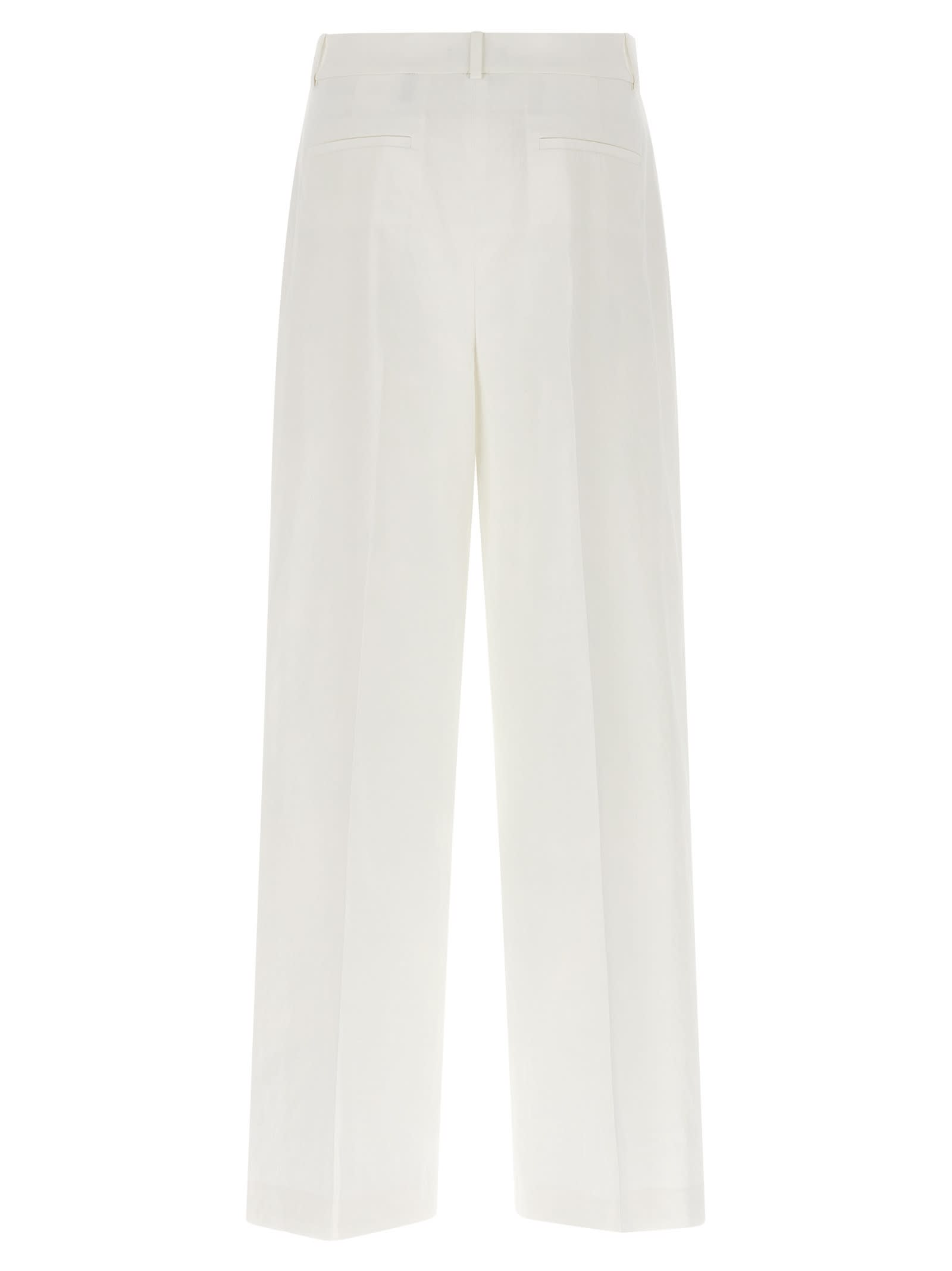 Theory Casual Admiral Trousers In White