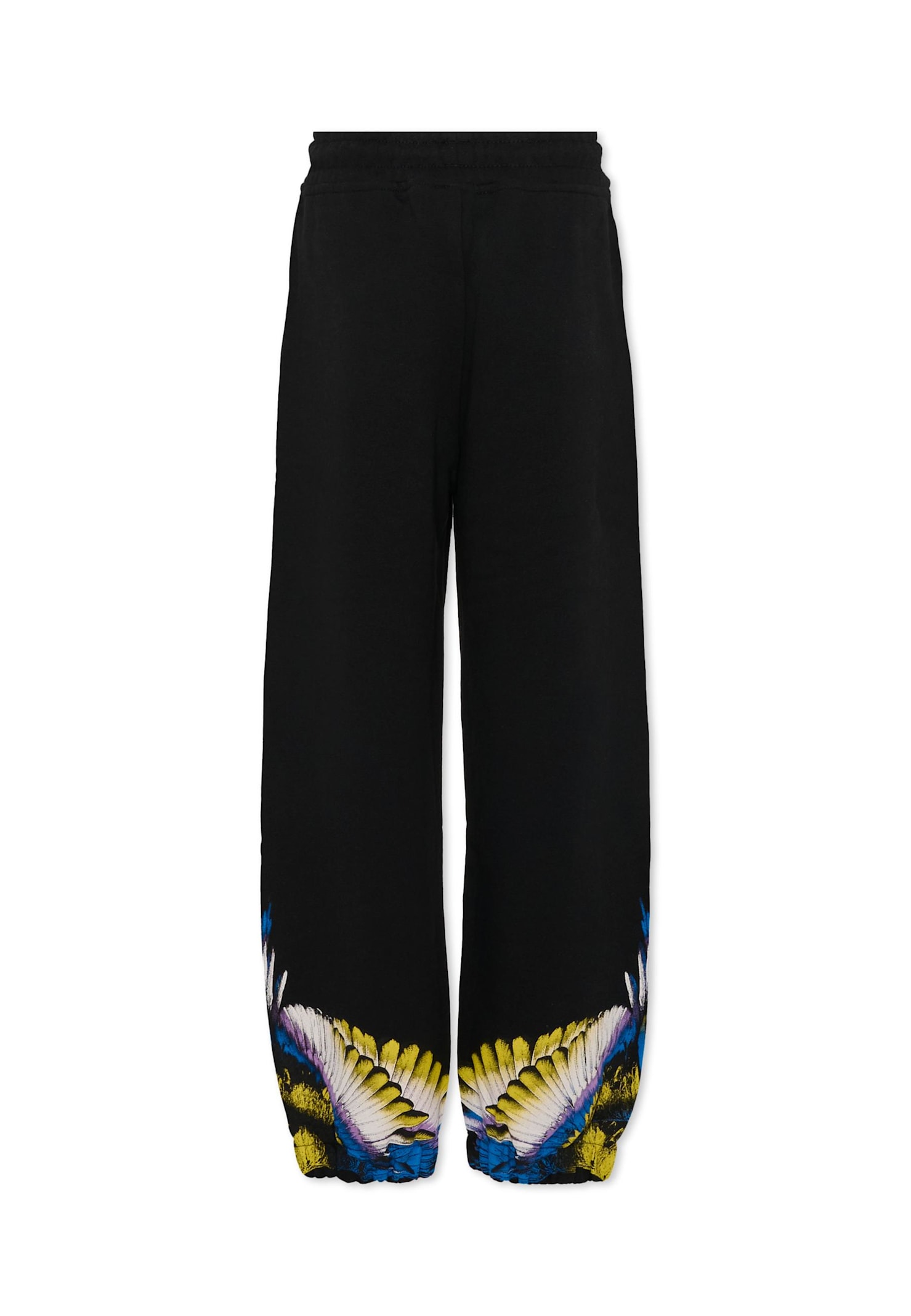 Marcelo Burlon County Of Milan Black Trousers For Boy With Wings In Black
