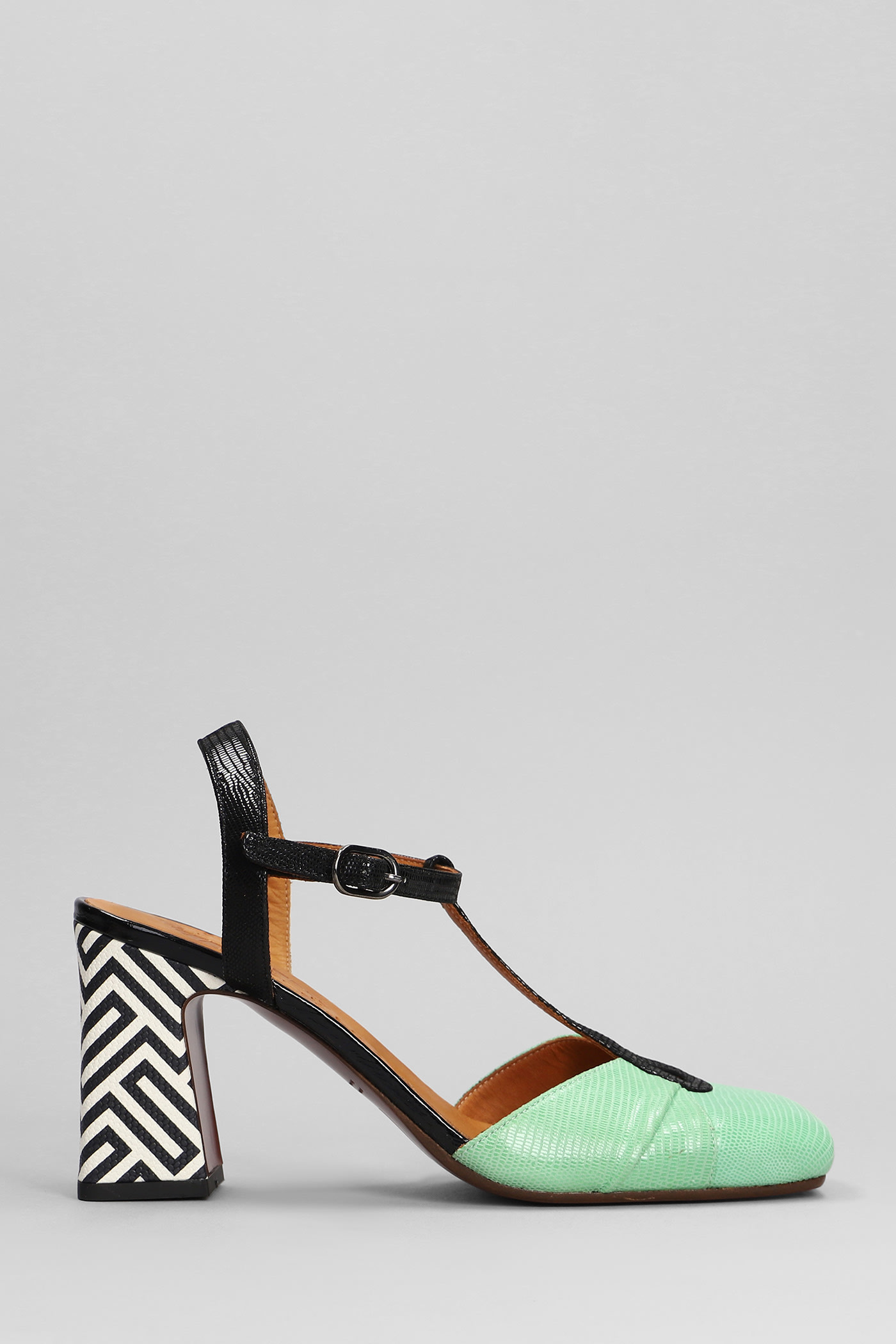 CHIE MIHARA OBAGA PUMPS IN GREEN LEATHER
