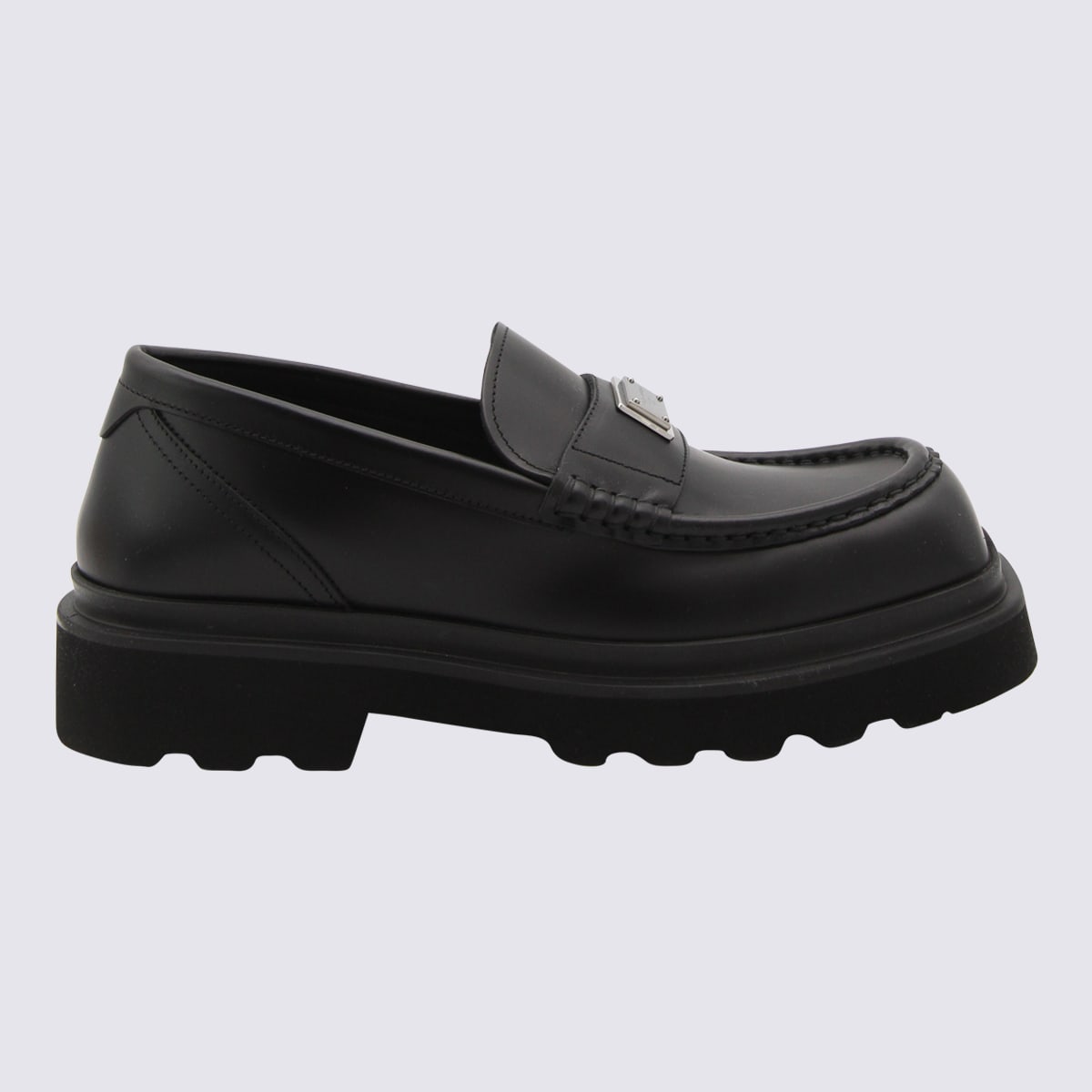 Dolce & Gabbana Black Leather Loafers