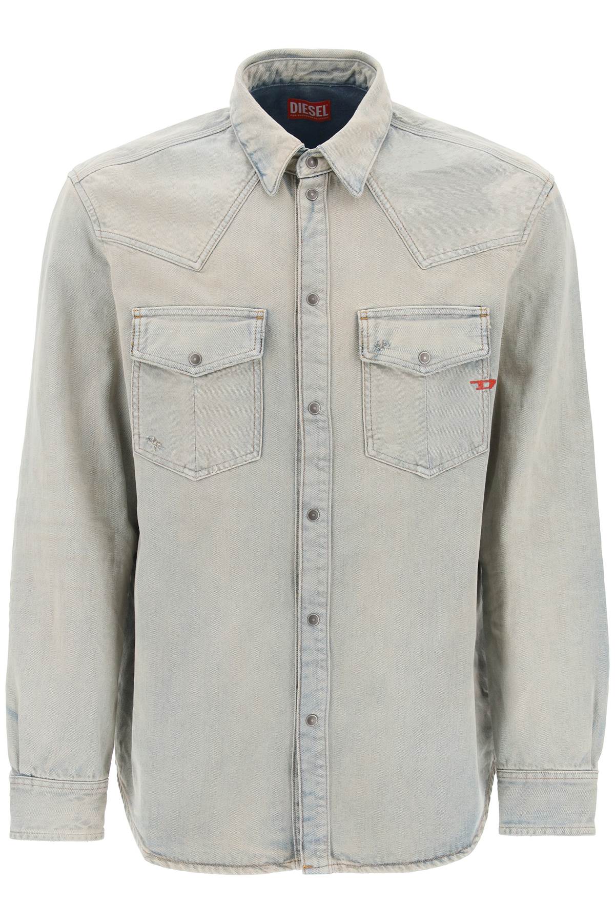 Shop Diesel Denim D-ocean Overs In Denim (beige)