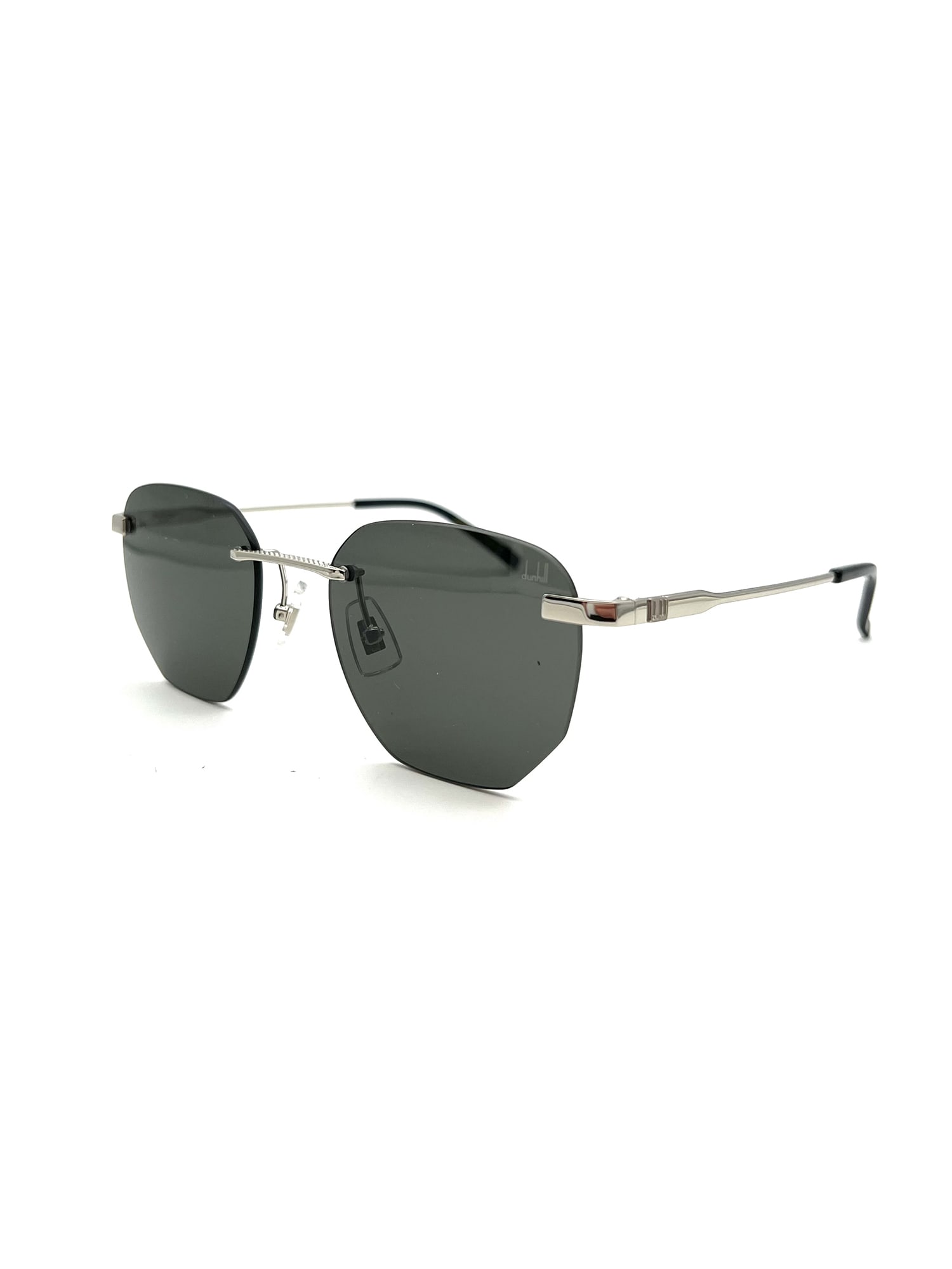 Shop Dunhill Du0066s Sunglasses In Silver Silver Grey
