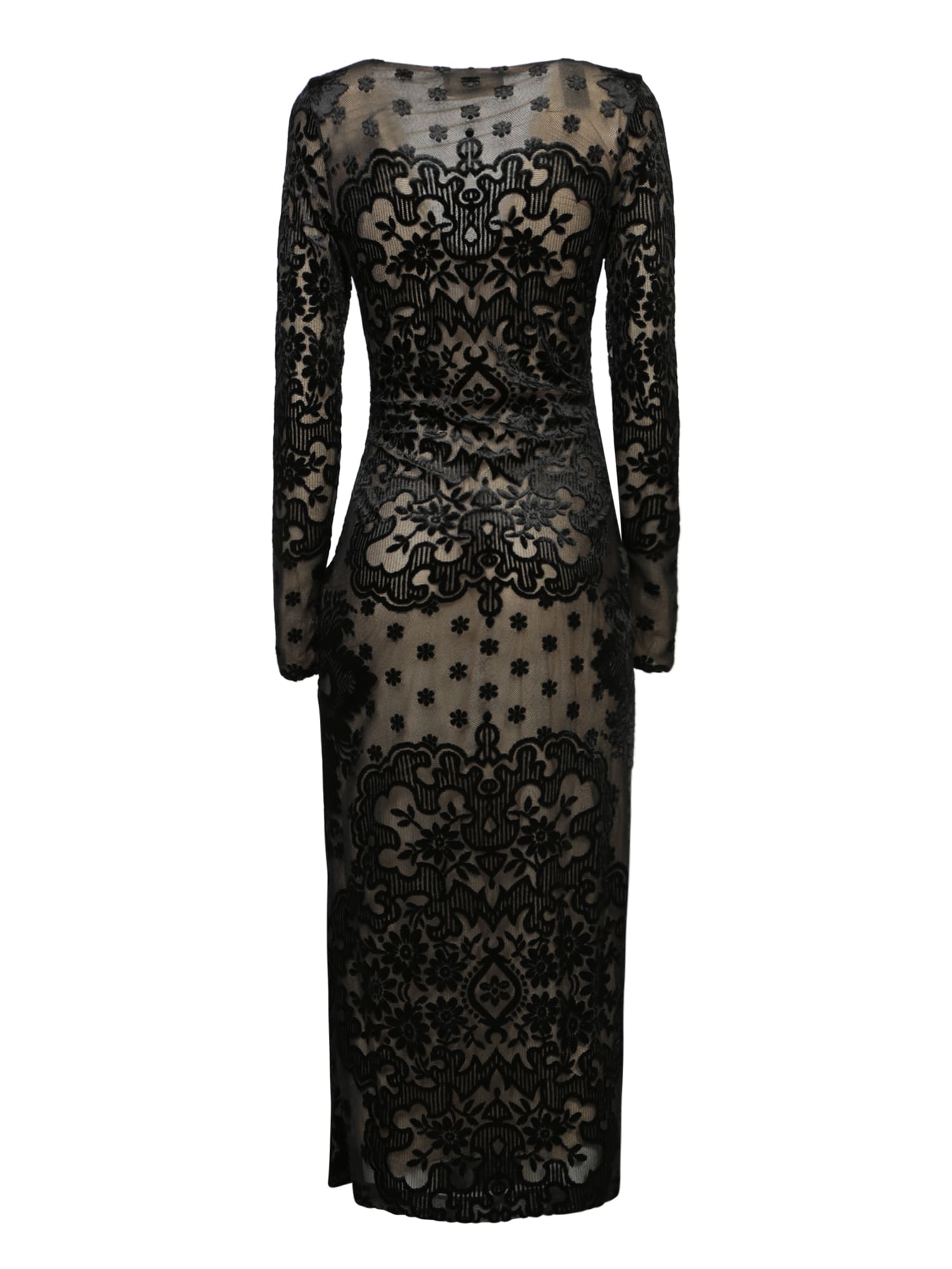 Shop Etro Black Tattoo Tone-on-tone Dress