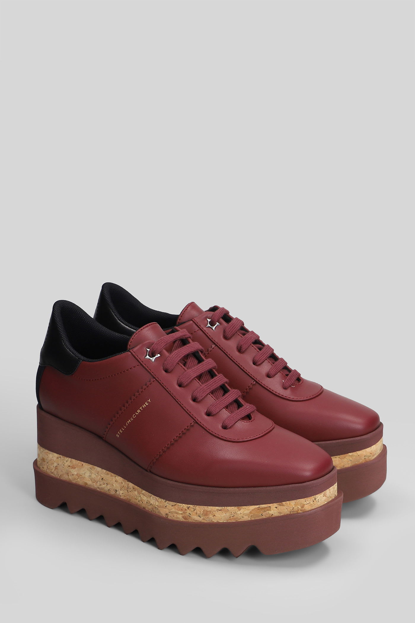 Stella Mccartney Sneakelyse Sneakers In Bordeaux Polyuretan In Burgundy