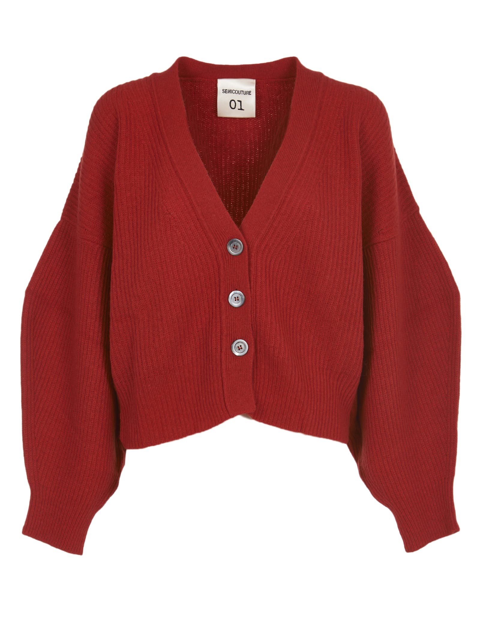 SEMICOUTURE Red Cardigan