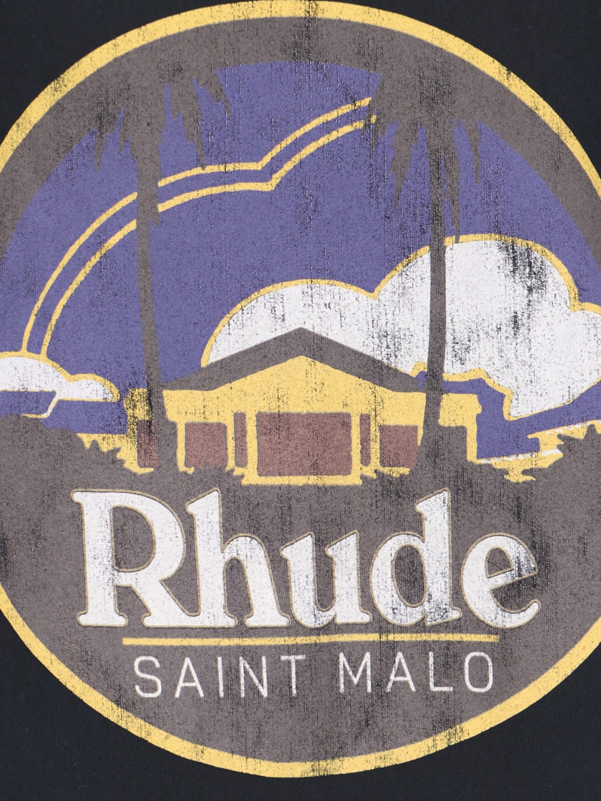 Shop Rhude Saint Malo T-shirt In Black