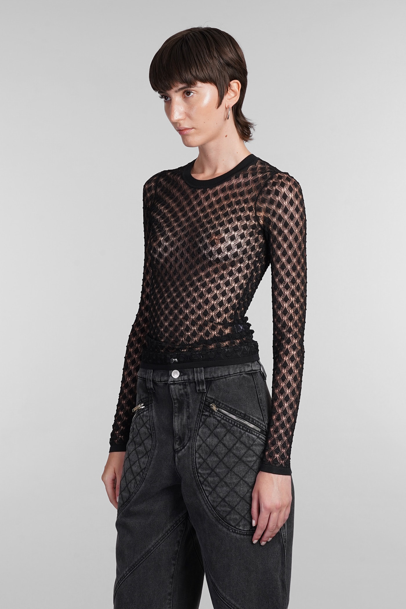 Shop Isabel Marant Zavia Knitwear In Black Polyester