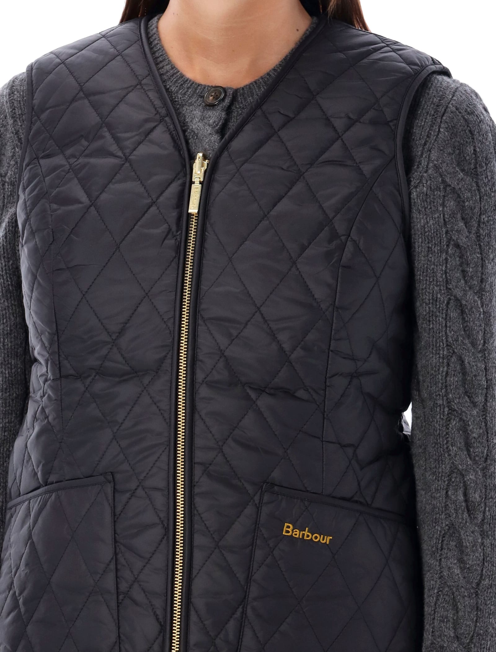 Shop Barbour Markenfield Liner Vest In Black