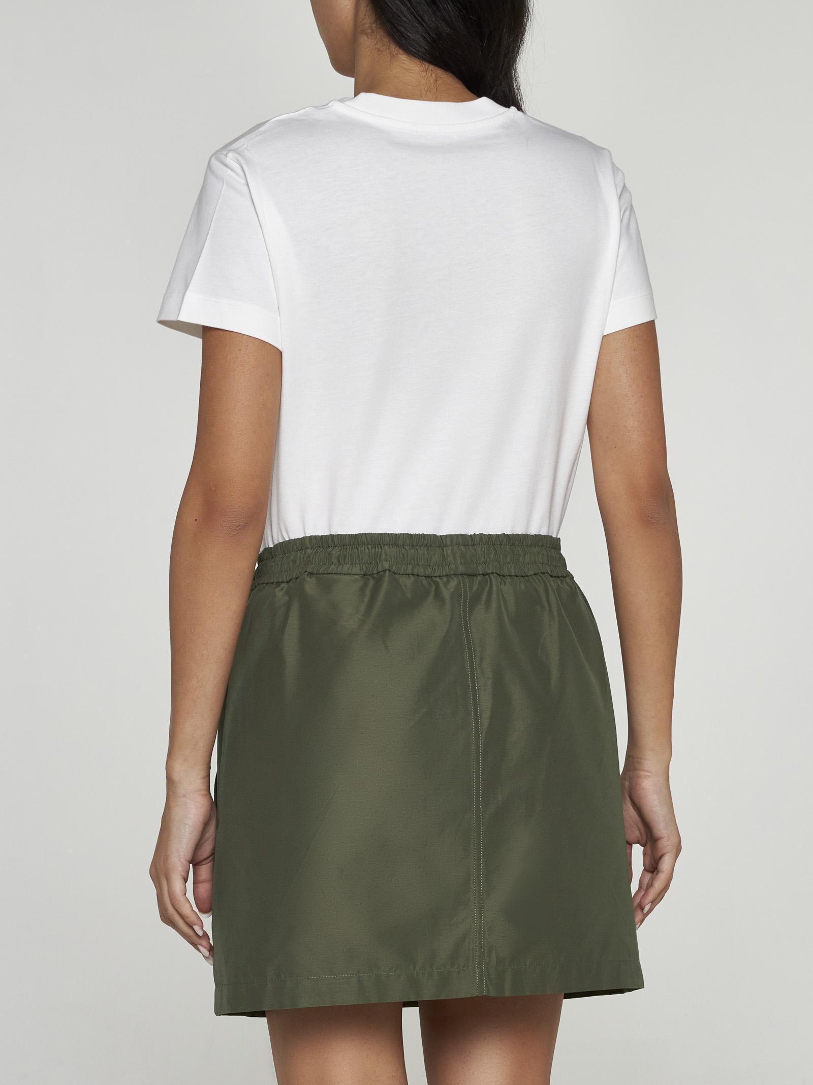 Shop Moncler Cotton-blend Miniskirt In Green