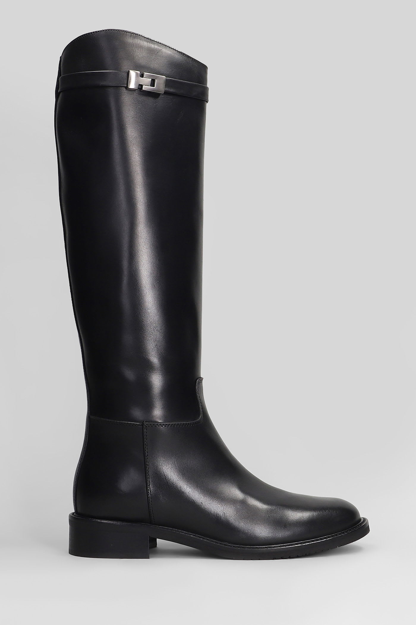 Julie Dee 30mm Buckle-fastening Leather Boots In Black