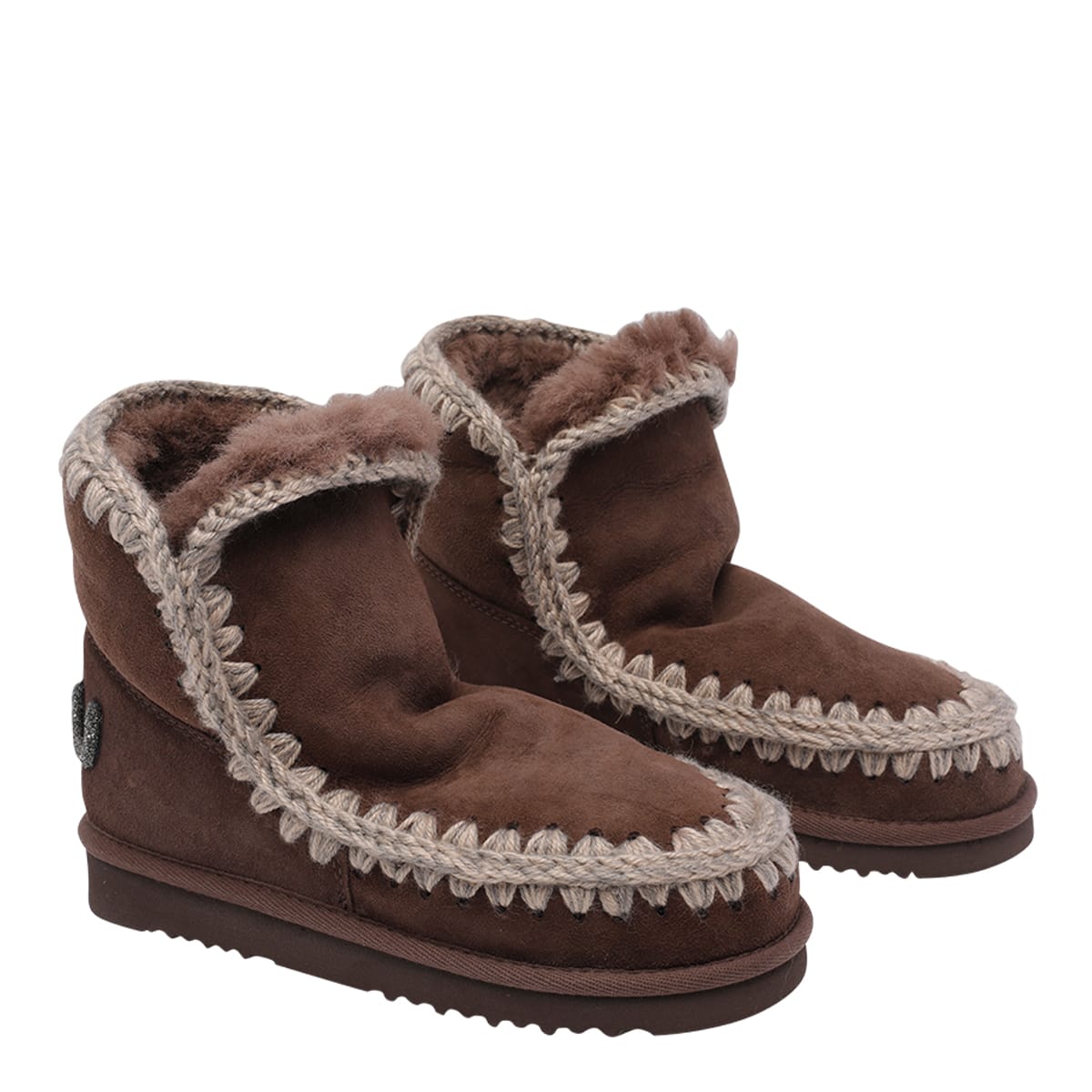 Mou Eskimo 18 Glitter Logo Booties In Multi