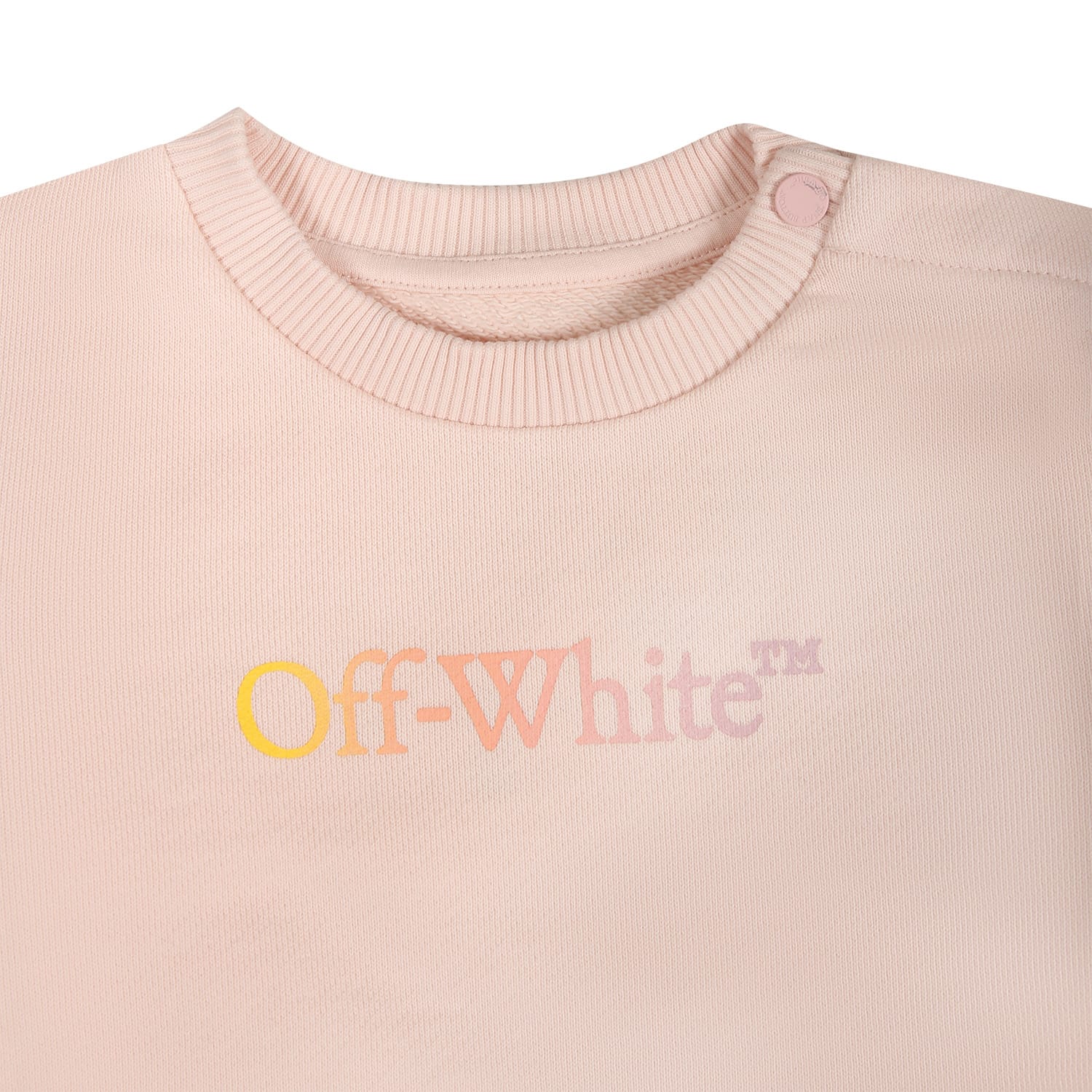 Shop Off-white Pink Set For Baby Girl With Logo