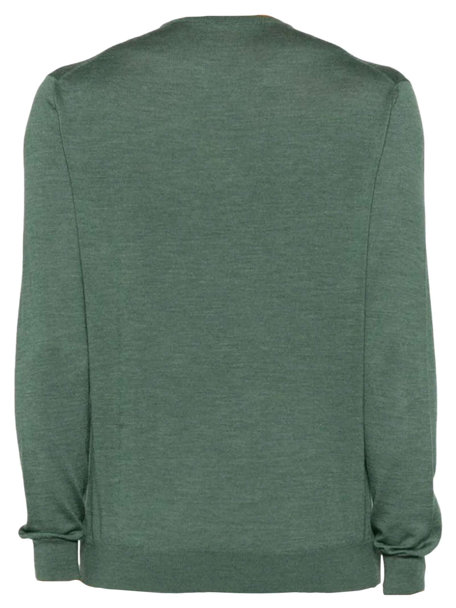 Shop Malo Green Virgin Wool Sweater