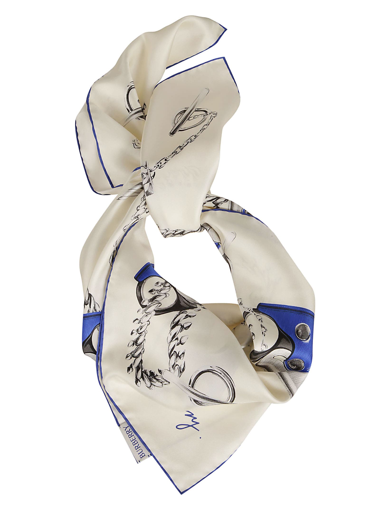 Shop Burberry Clip Scarf In Knight