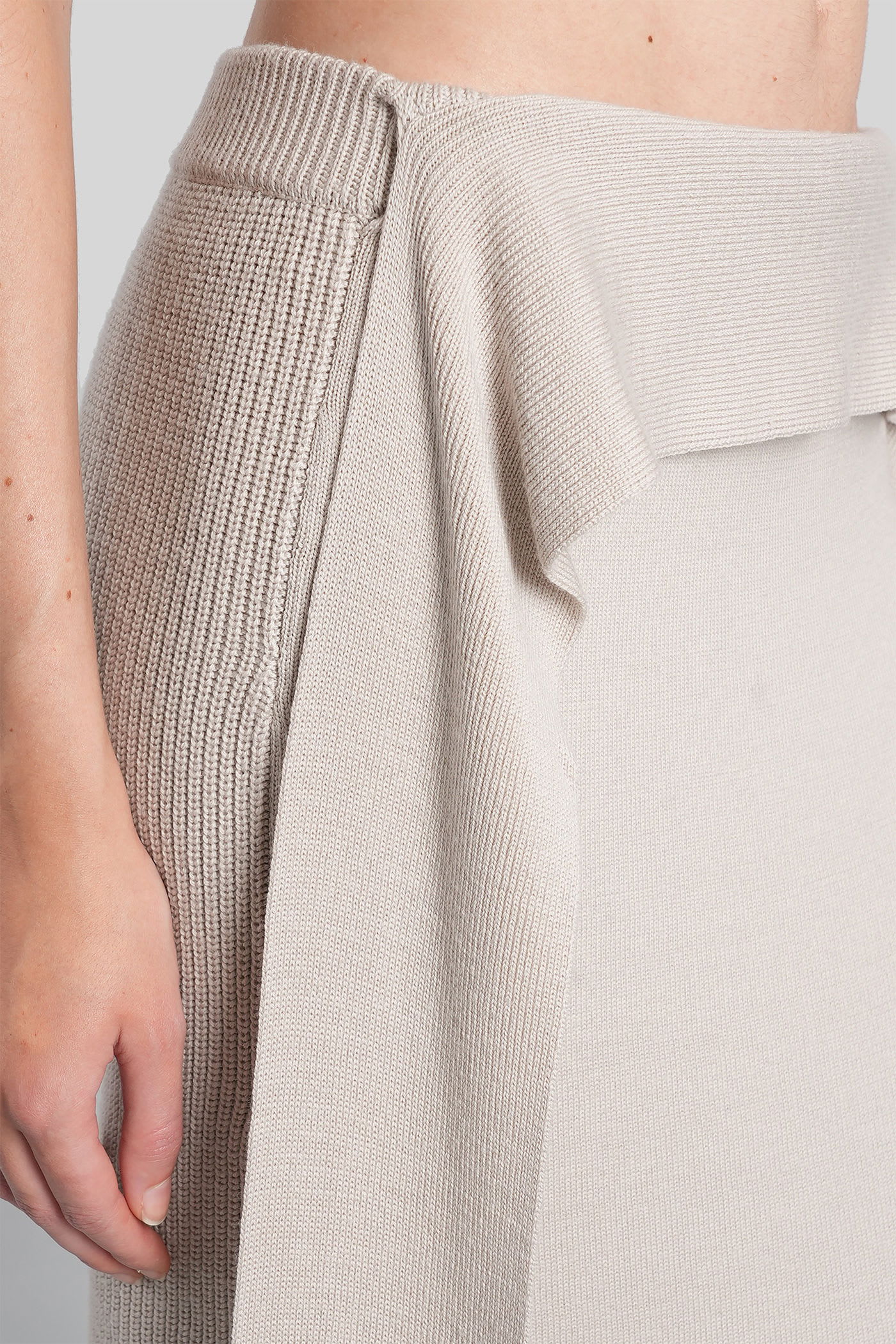 Entire Studios Tier Skirt Skirt In Grey Wool In Neutral