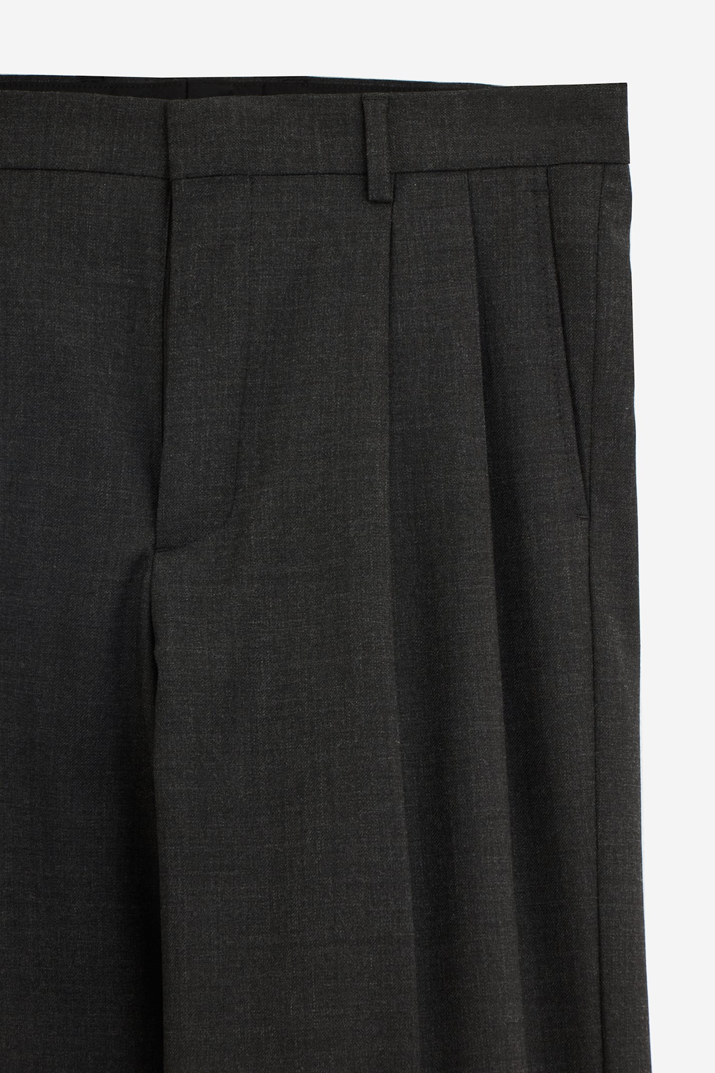 Shop Sunflower Wide Pleated Pants In Anthracite