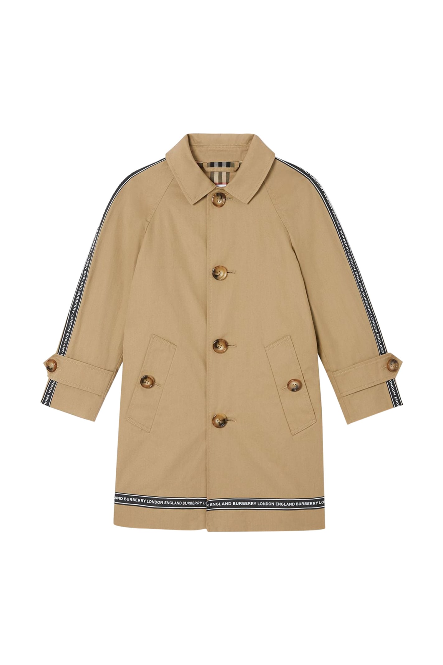 Burberry Kids Coat With Applications