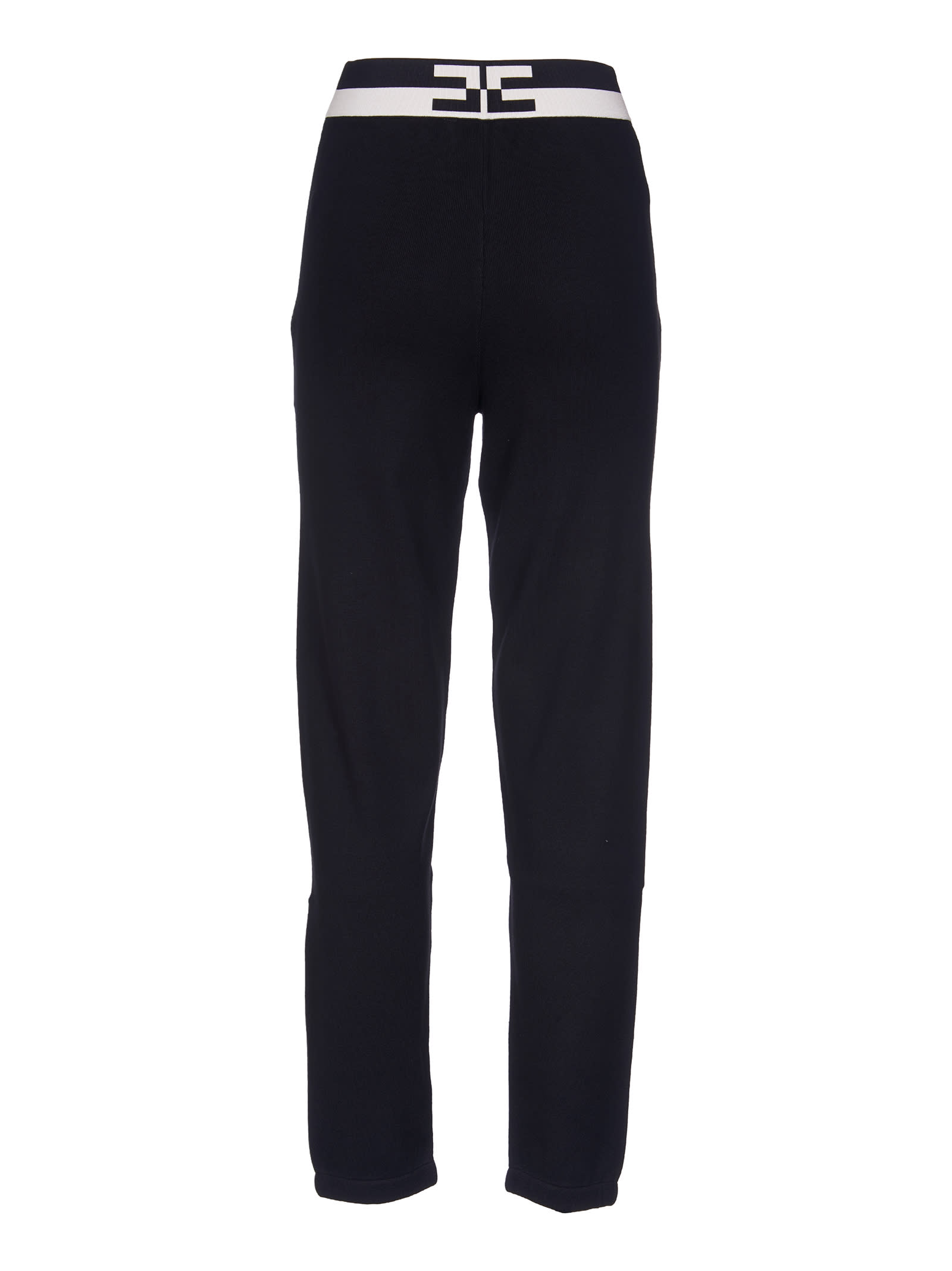 Shop Elisabetta Franchi Pantalone Tricot In Black