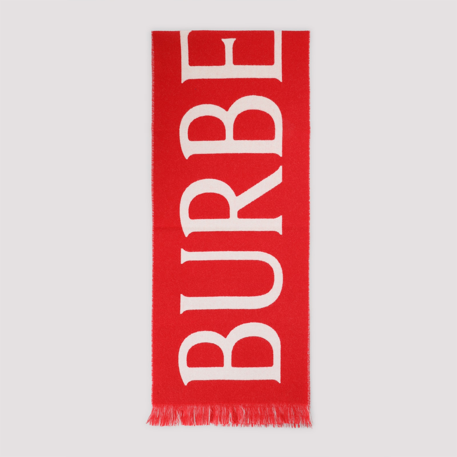 Burberry Logo Scarf In Red