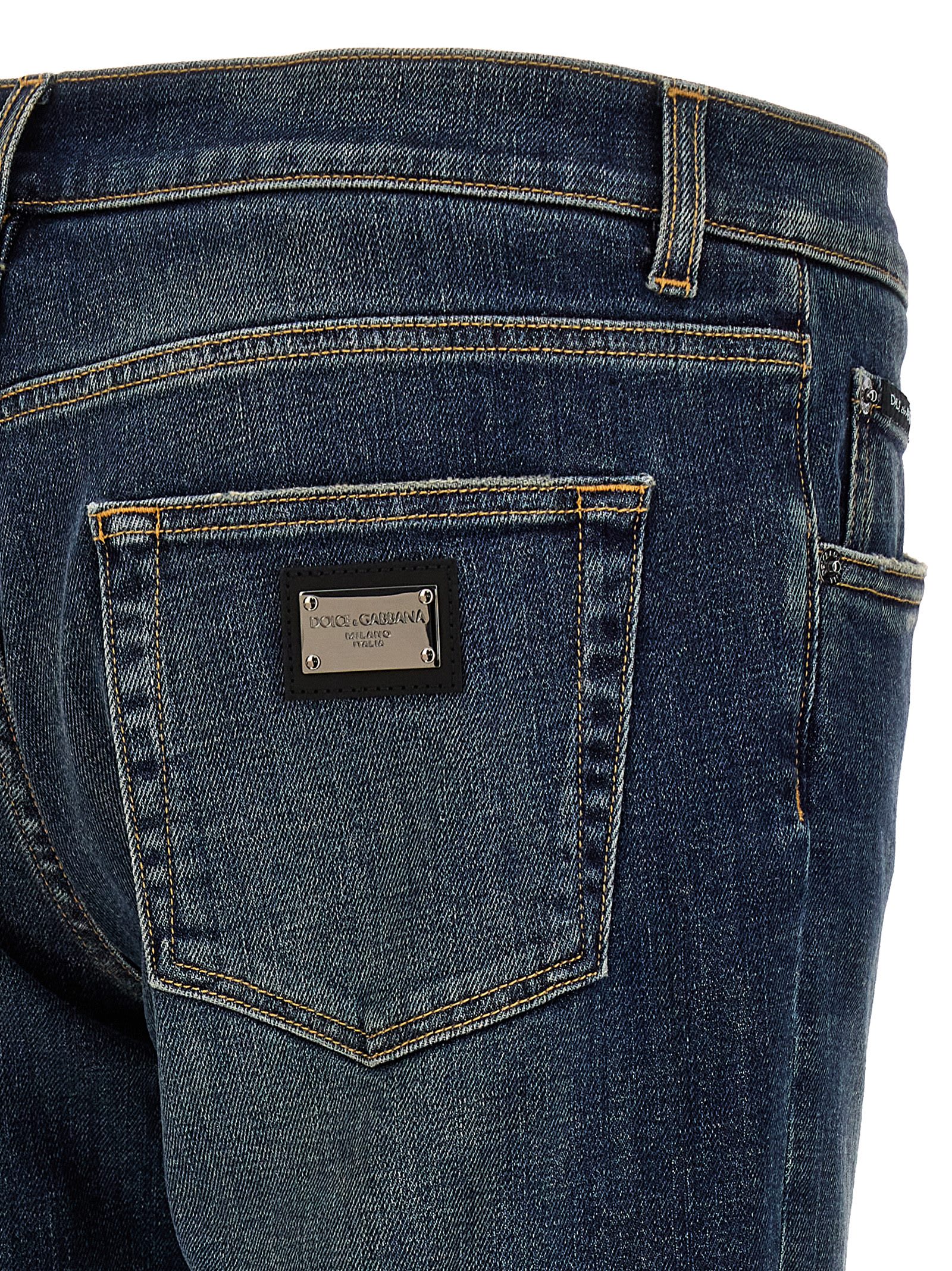 Shop Dolce & Gabbana Dg Essential Jeans In Blue