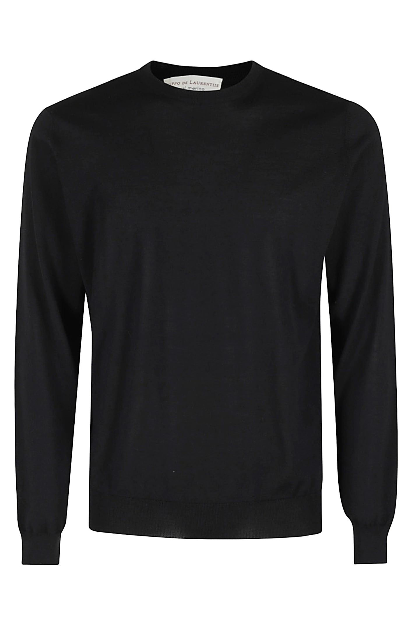 Filippo De Laurentiis Girocollo Merino Manica Lunga In Black