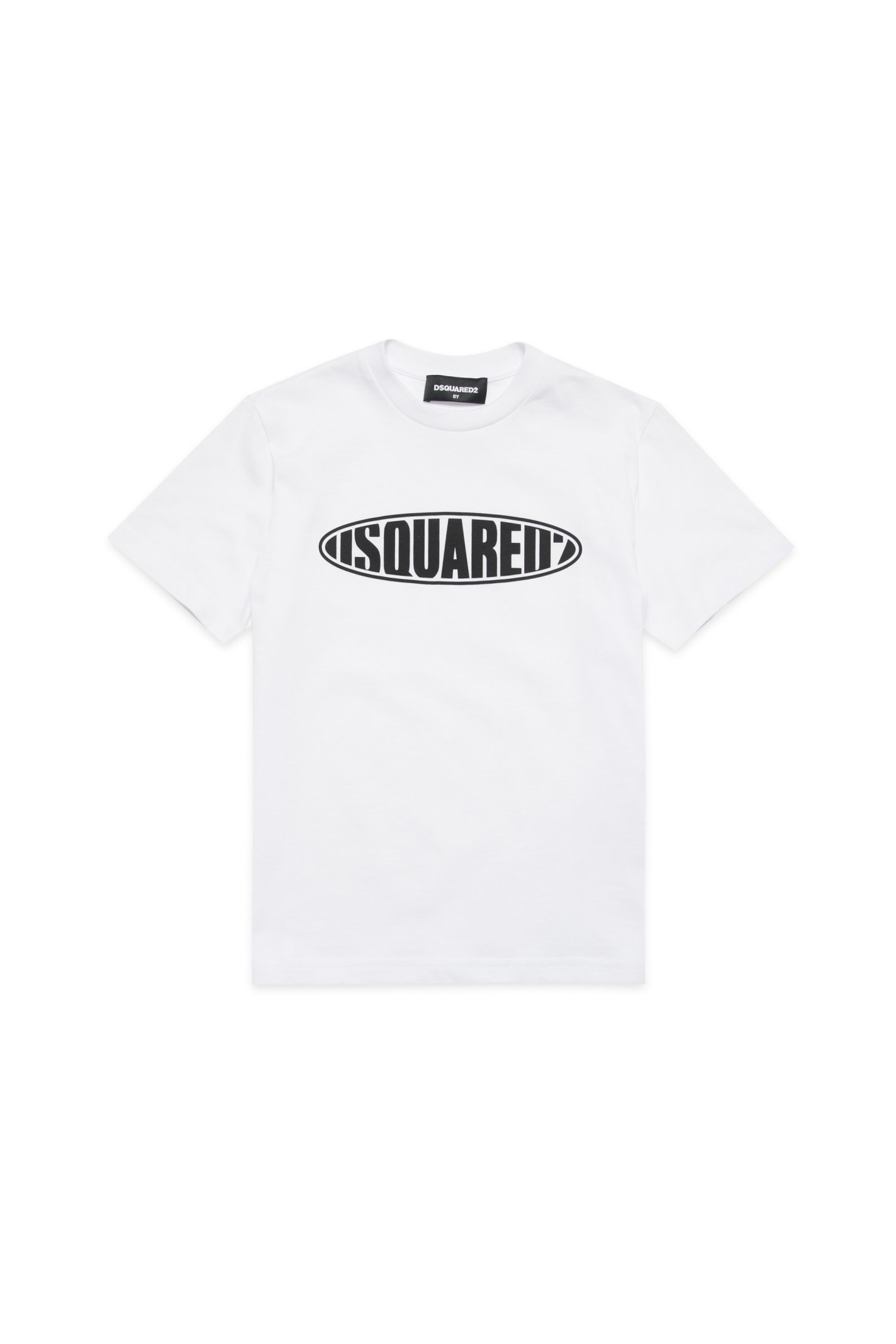 Dsquared2 Kids' D2t1016u Relax T-shirt Dsquared Surf Branded T-shirt In Bianco