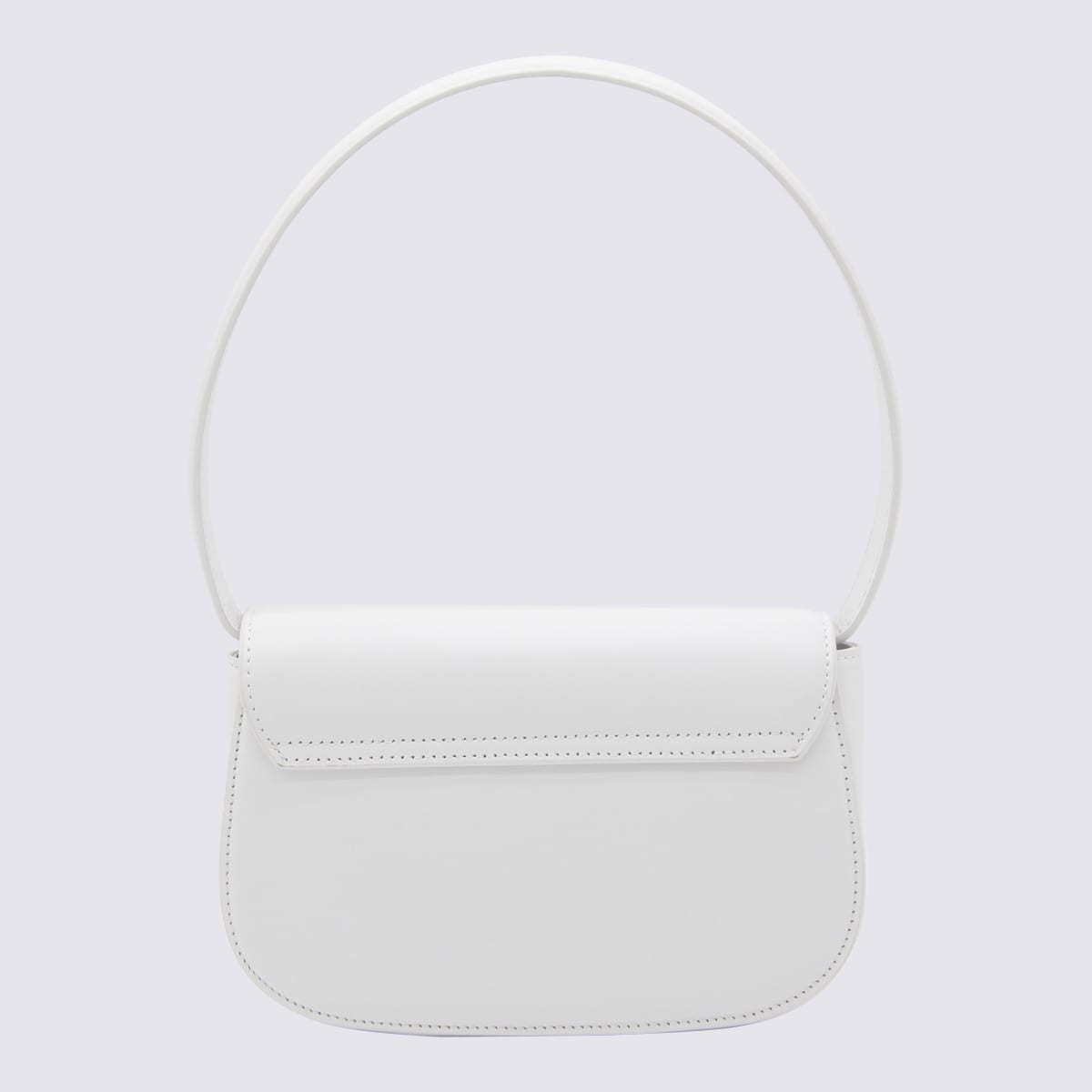 Shop Diesel White Leather 1dr Shoulder Bag