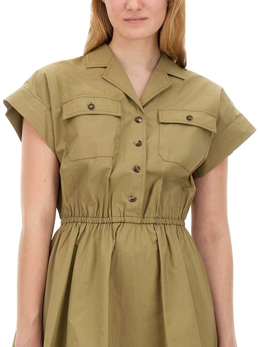 Shop Tory Burch Shirt Dress In Green